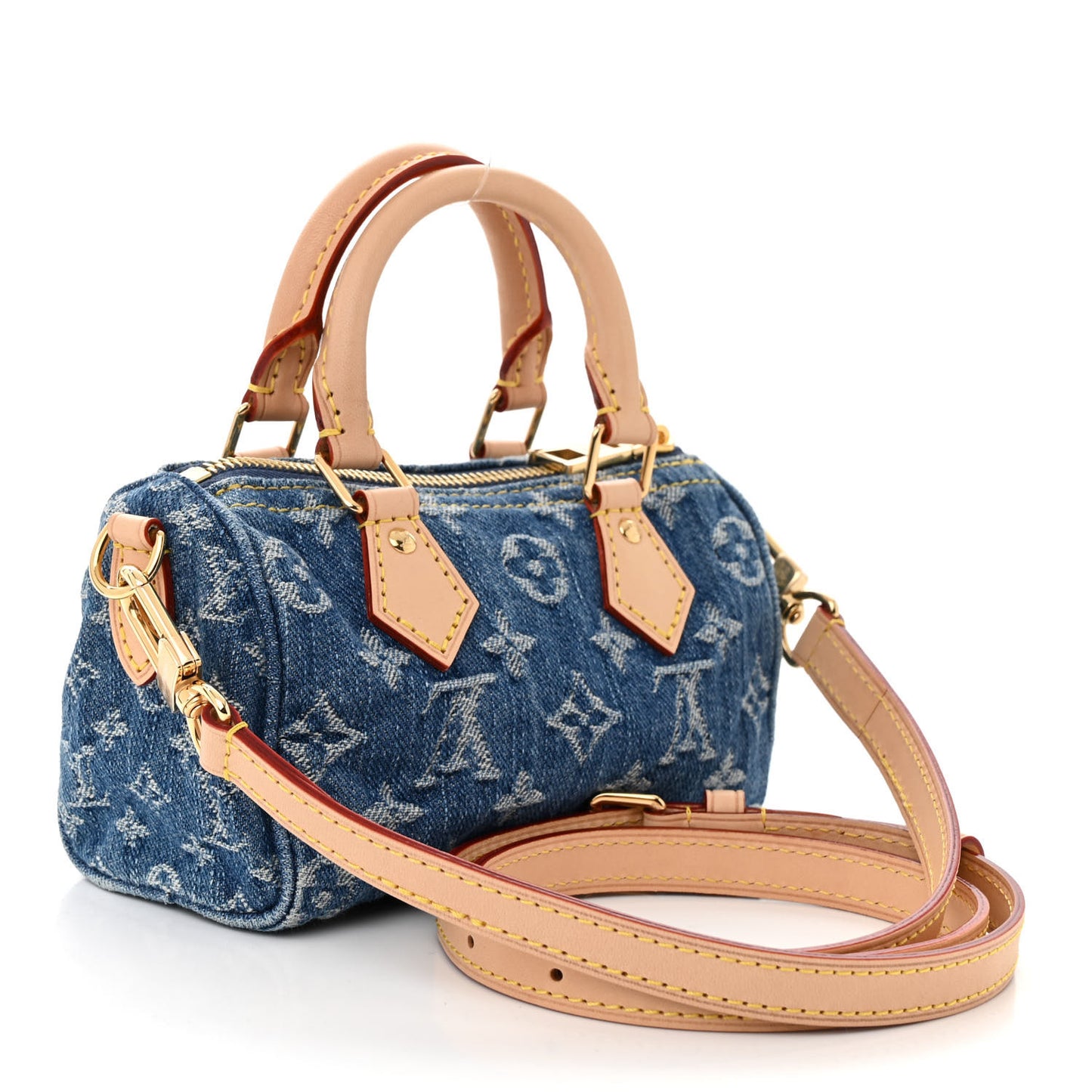 Monogram Denim Nano Speedy Blue