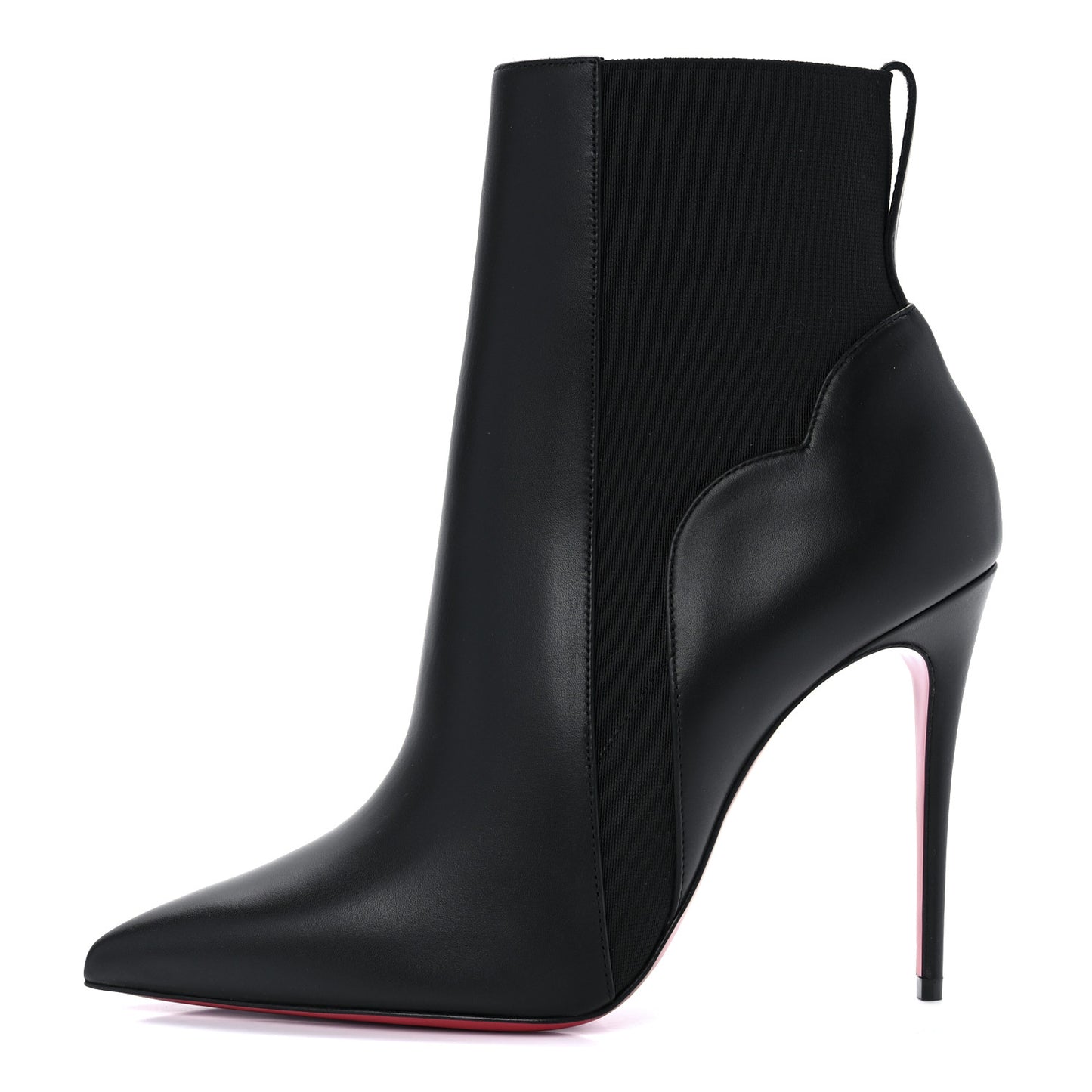 Calfskin Chelsea Chick 100 Stiletto Boots 38 Black