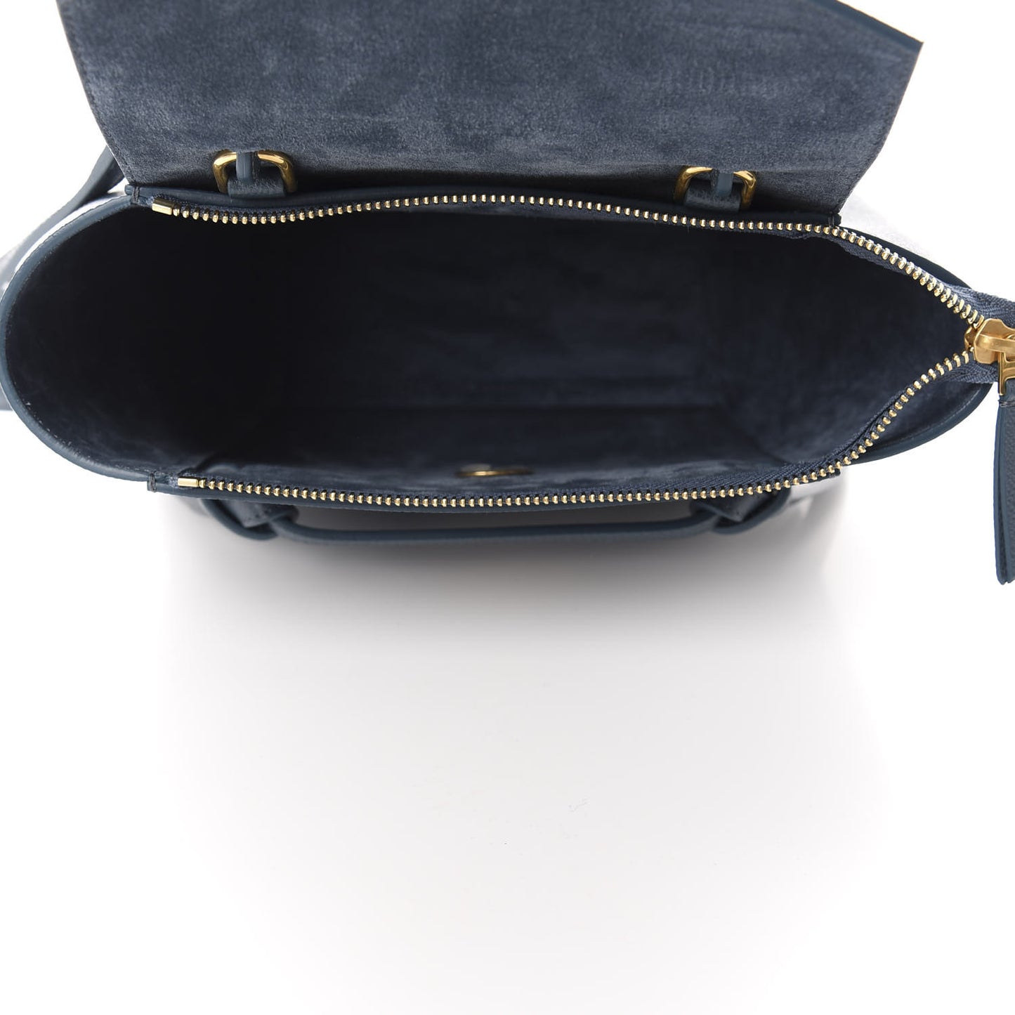 Grained Calfskin Nano Belt Bag Abyss Blue