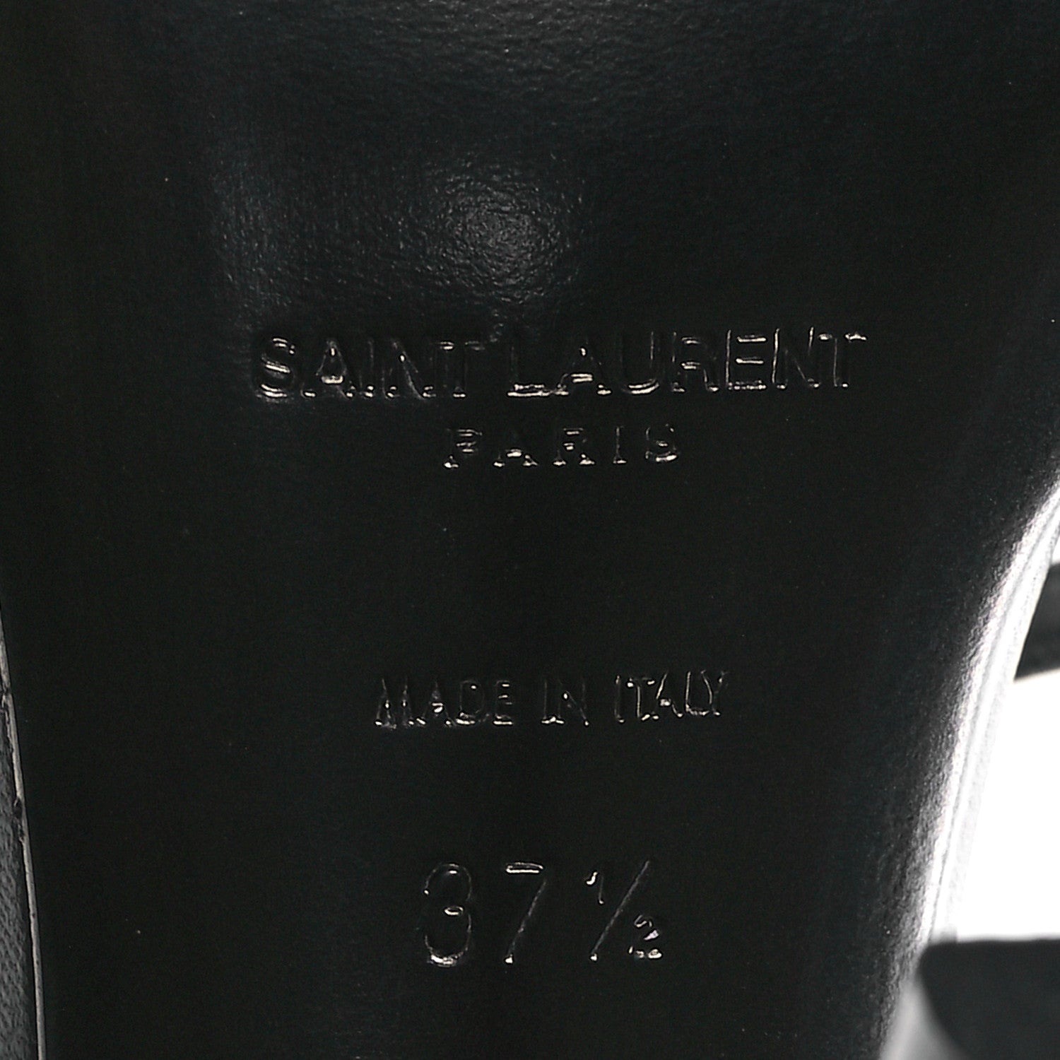 Saint Laurent Kid Egado Date 110 Sandals 37.5 Black 7 of 8