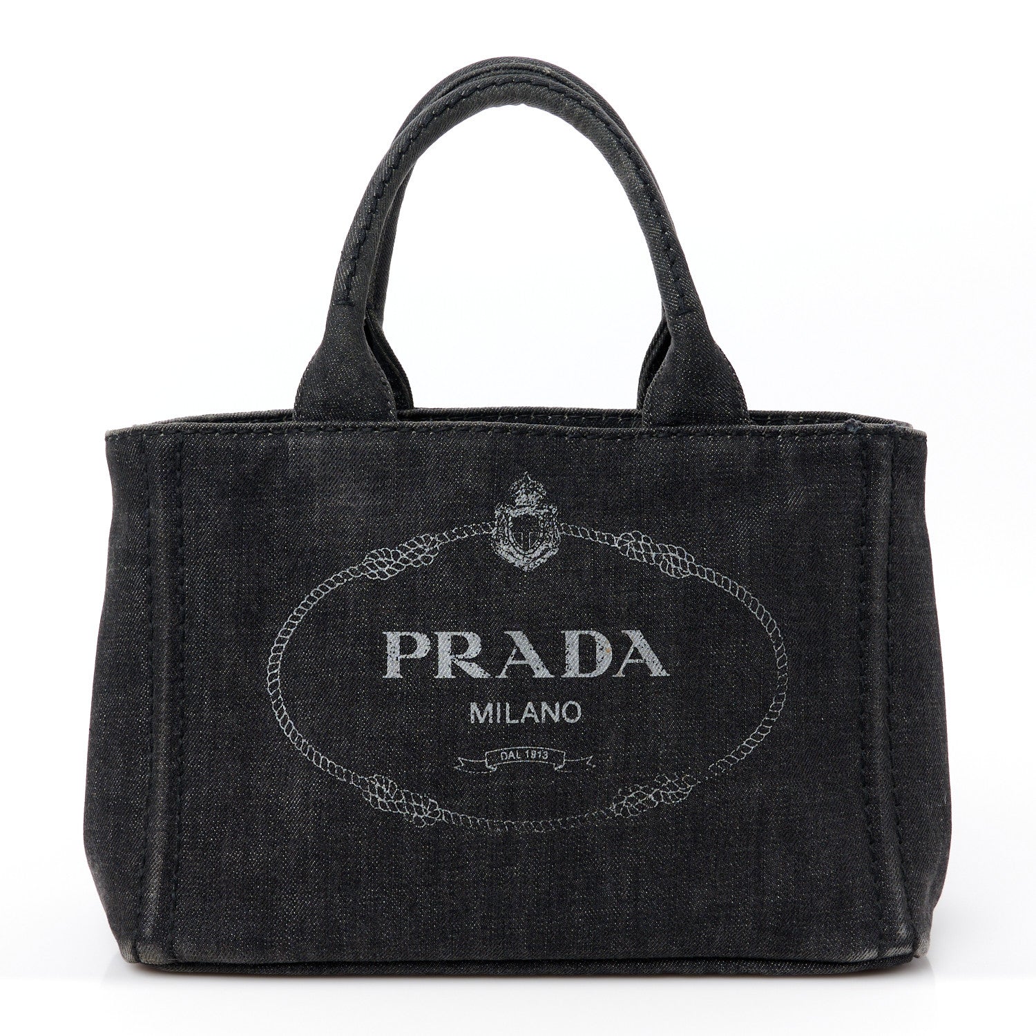 Prada Canapa Small Logo Tote Black 1 of 16