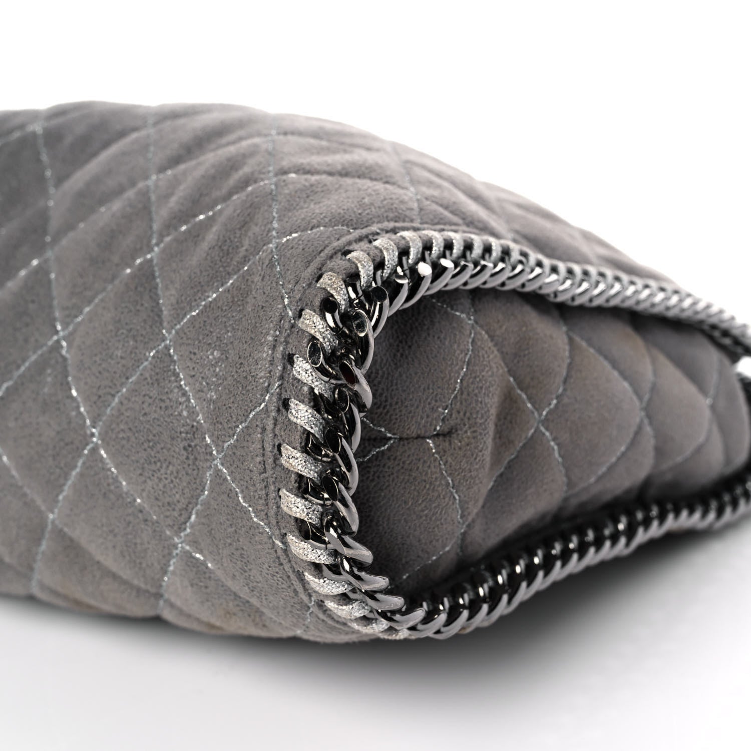 Stella McCartney Shaggy Deer Quilted Small Falabella Tote Light Grey 9 of 11
