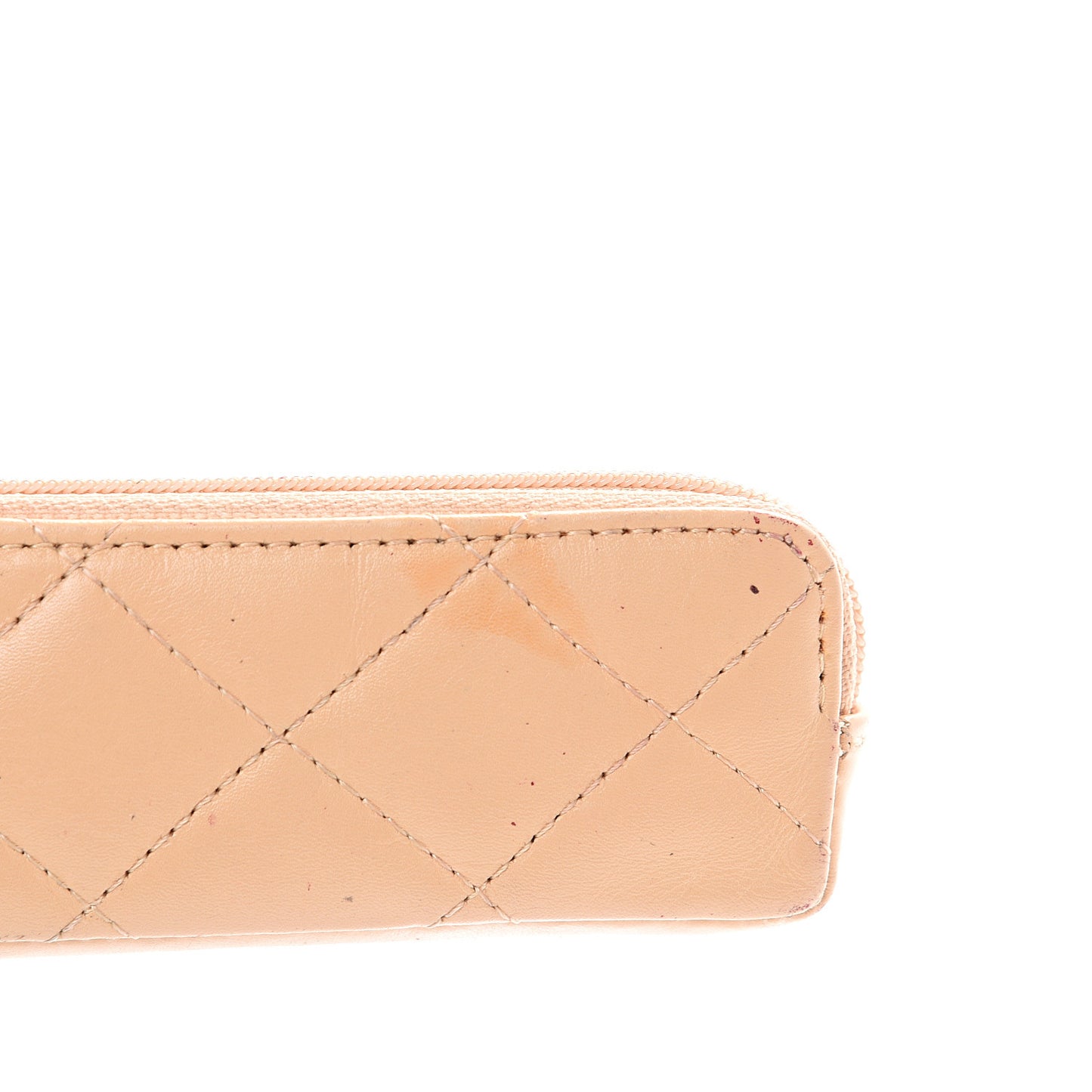 Calfskin Cambon Pencil Case Beige