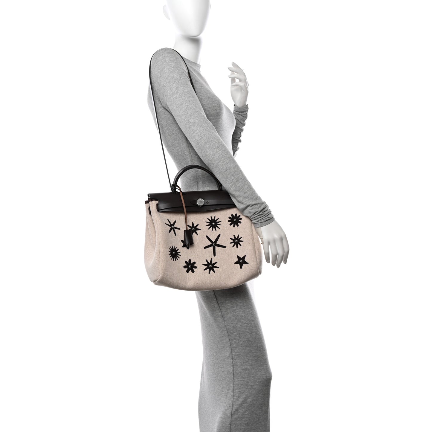 H Plume Canvas Vache Hunter Circuit Rider Hobnailed Herbag Zip Retourne 31 PM Ebene Ecru