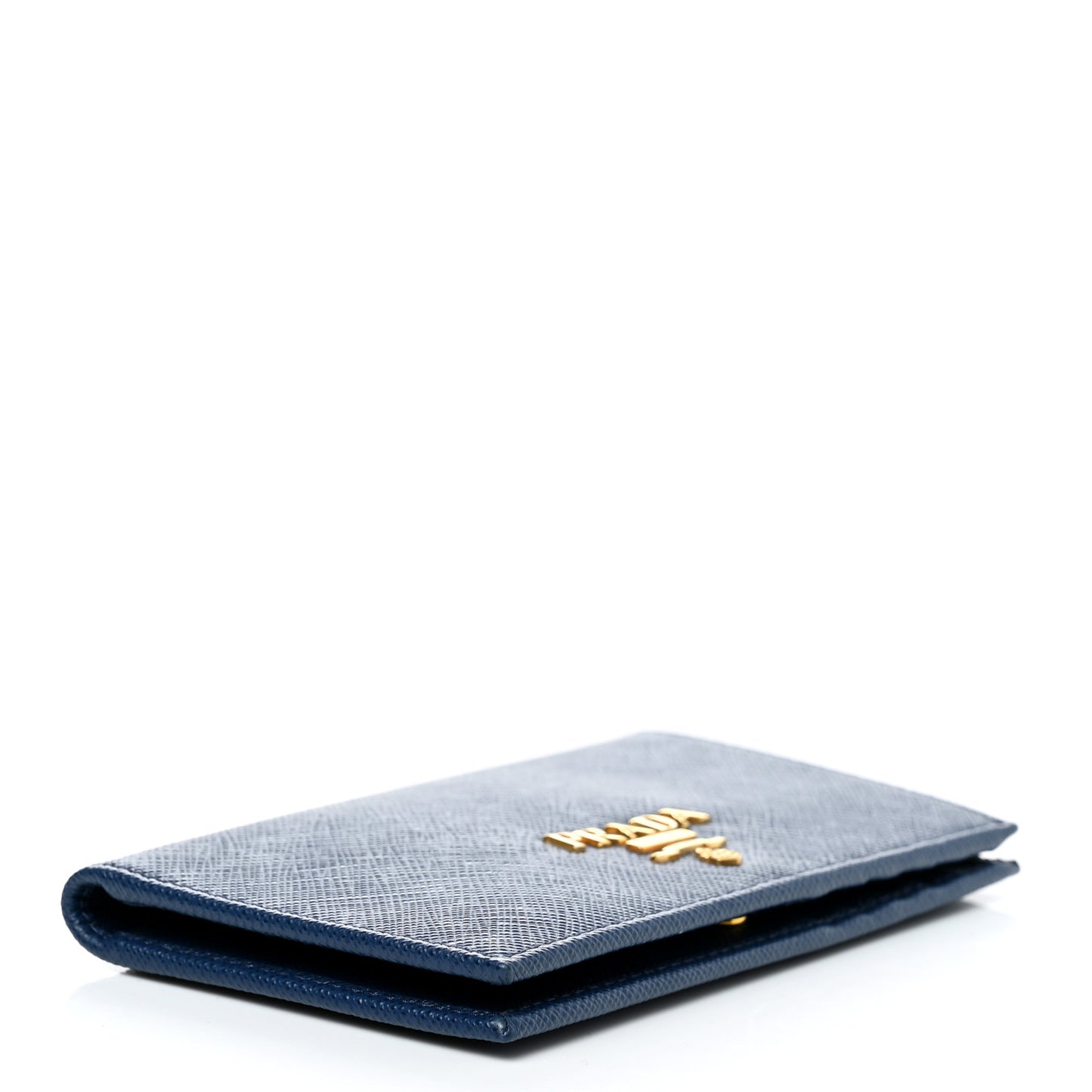 Saffiano Metal Oro Wallet Bluette