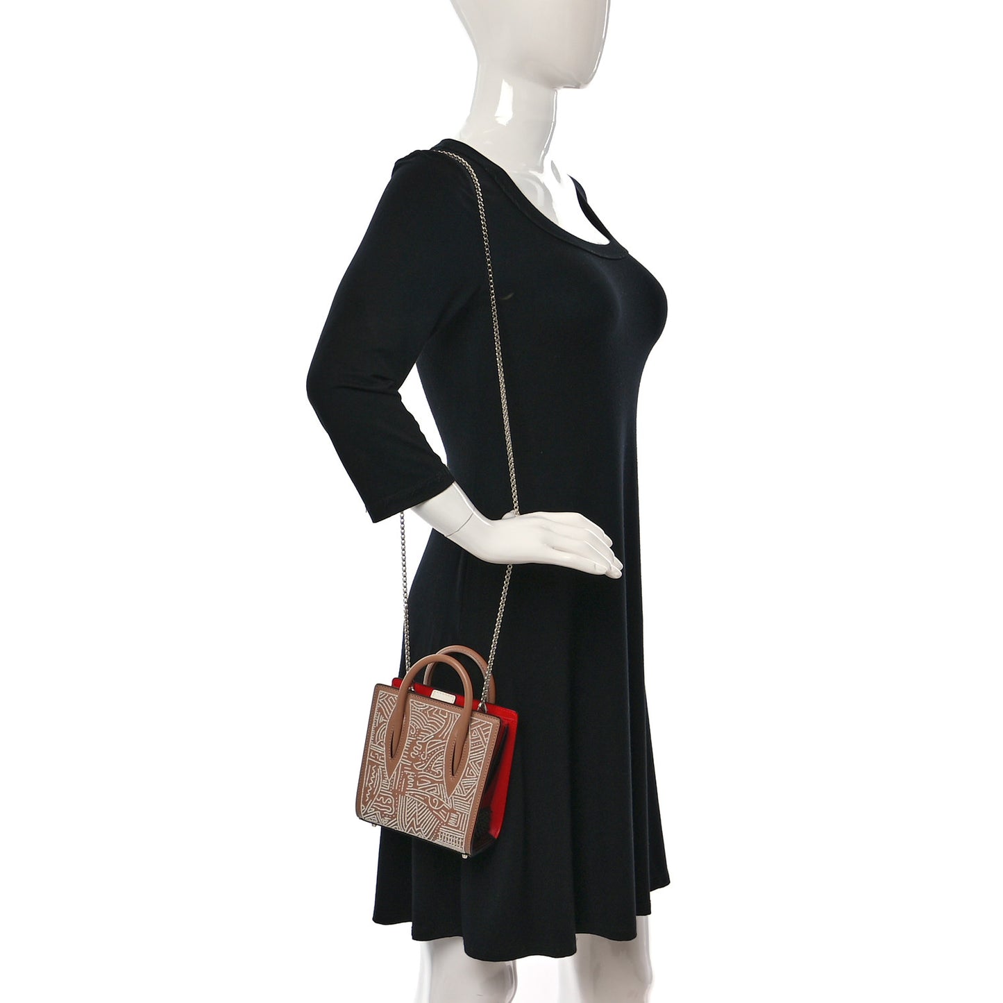 Calfskin Beaded Africamana Nano Paloma Nude
