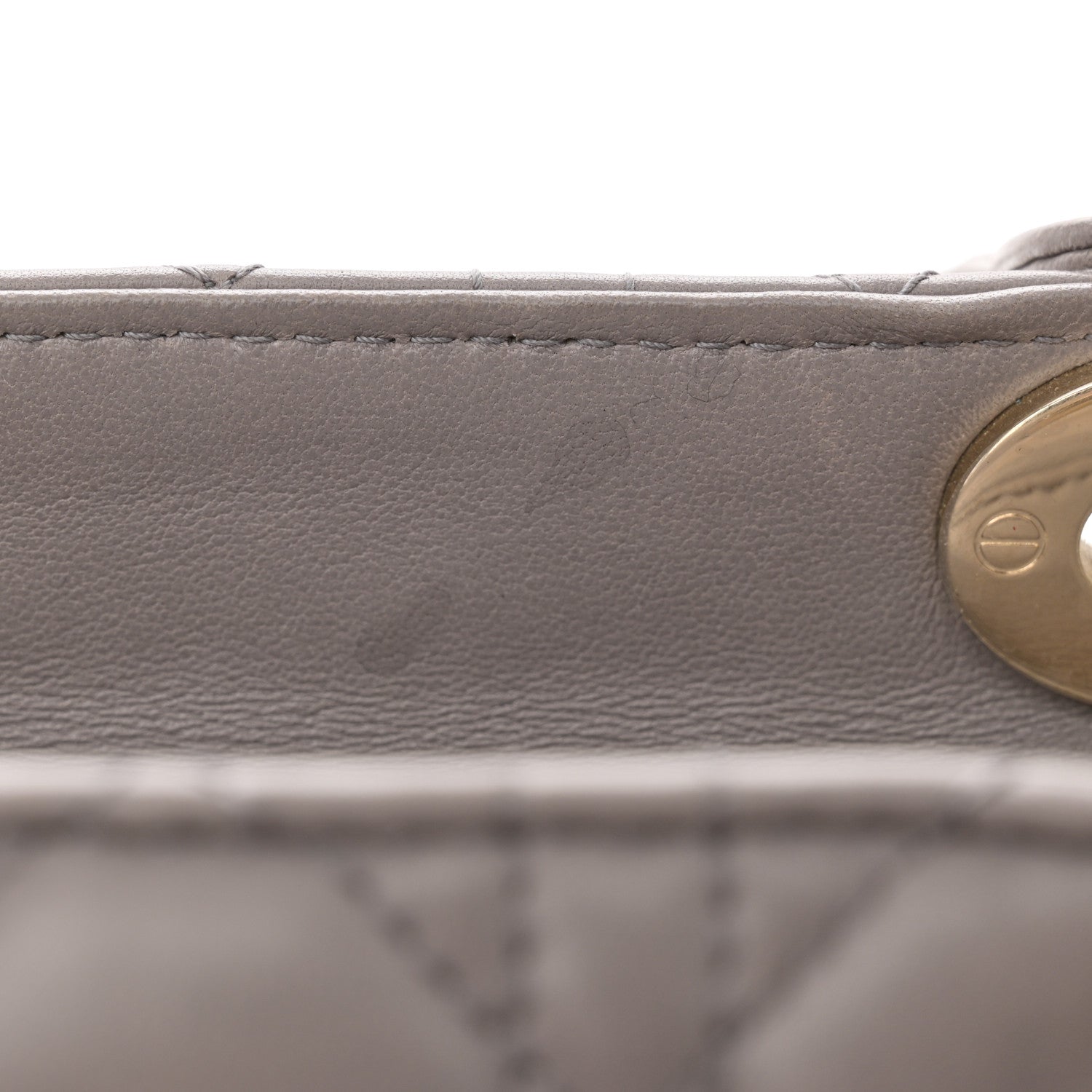 Christian Dior Lambskin Cannage Medium Lady Dior Grey 8 of 12