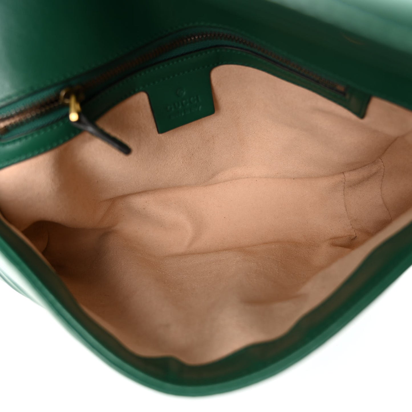 Calfskin Matelasse Small GG Marmont Shoulder Bag Emerald Green