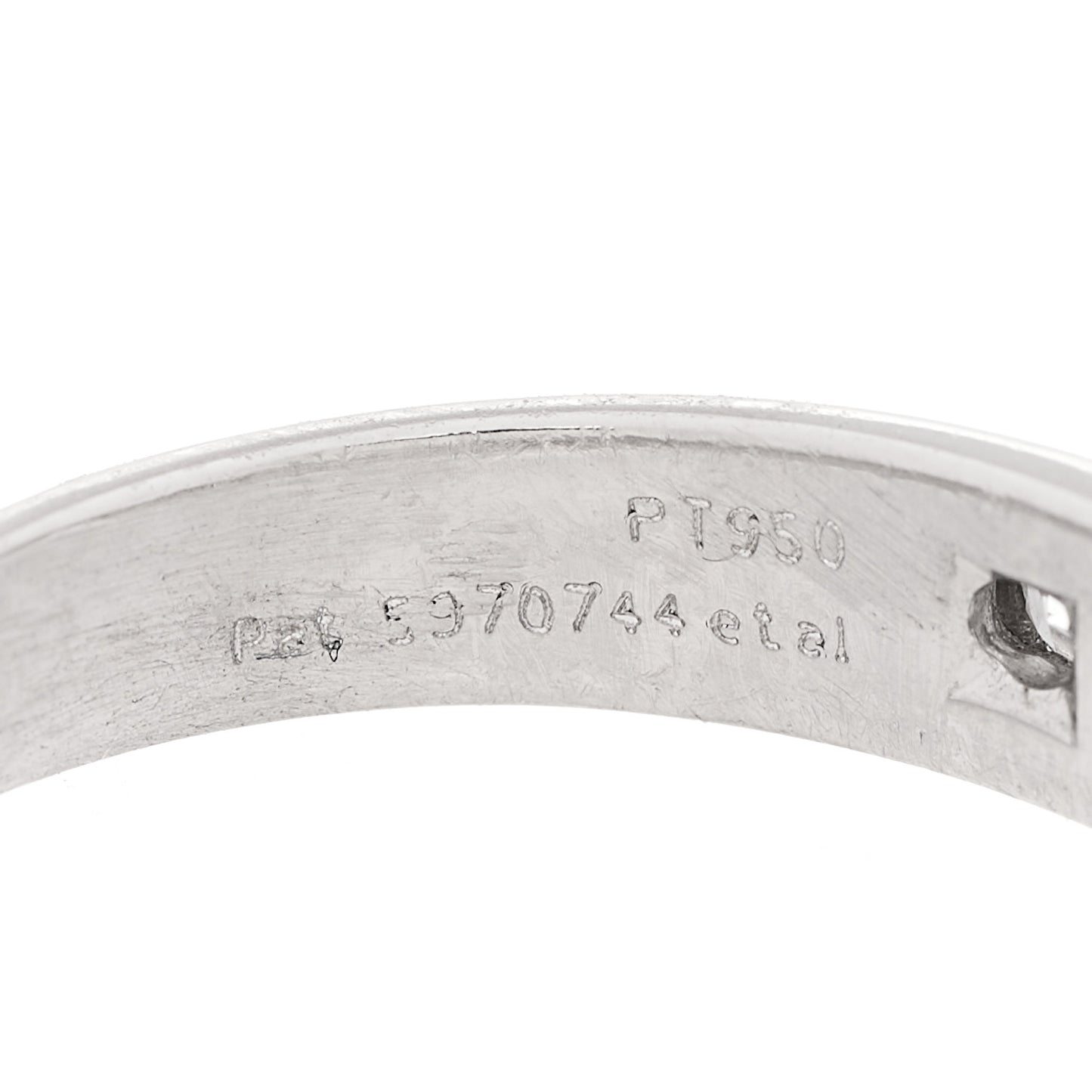 Platinum Diamond Lucida Half Circle Wedding Band Ring 51 5.75