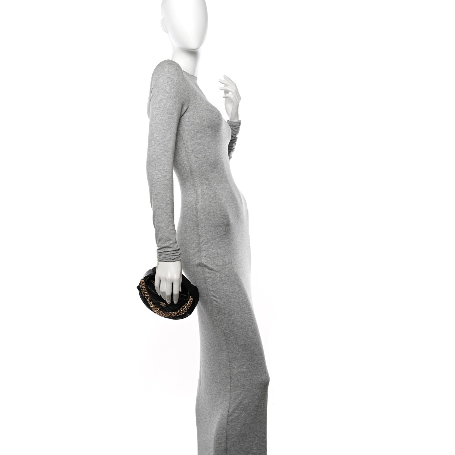 Chanel Shiny Caviar Quilted Bow Pouch Hobo Black 2 of 11