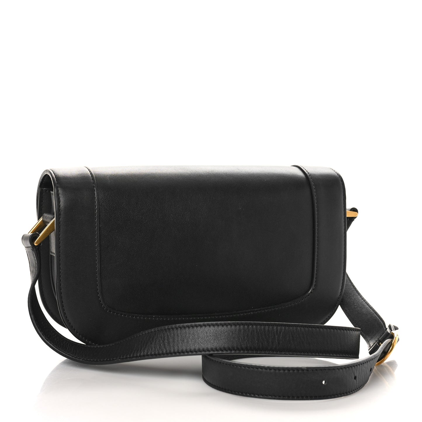 Smooth Calfskin Supervee Shoulder Bag Black