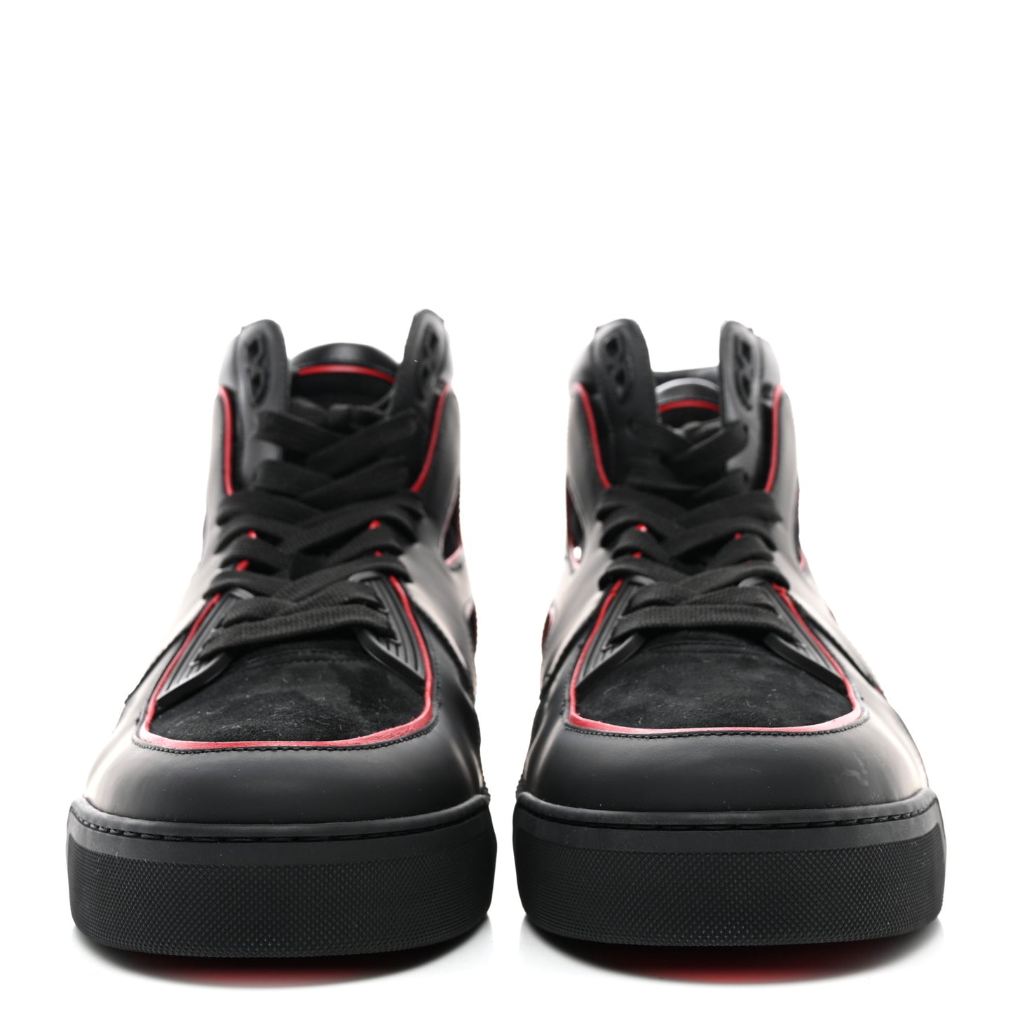 Calfskin Mens Flat Sneakers 43 Loubi Black