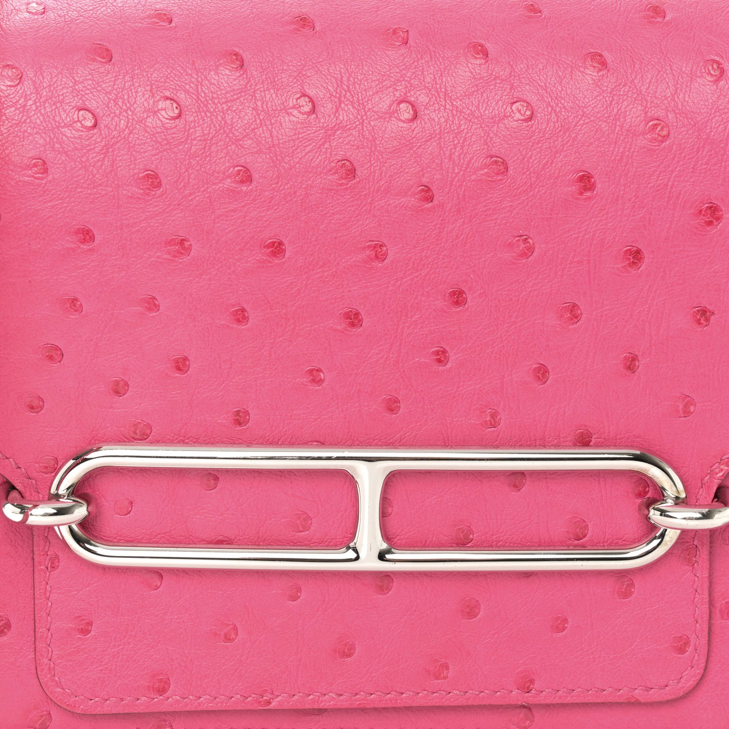 Ostrich Mini Sac Roulis Rose Tyrien