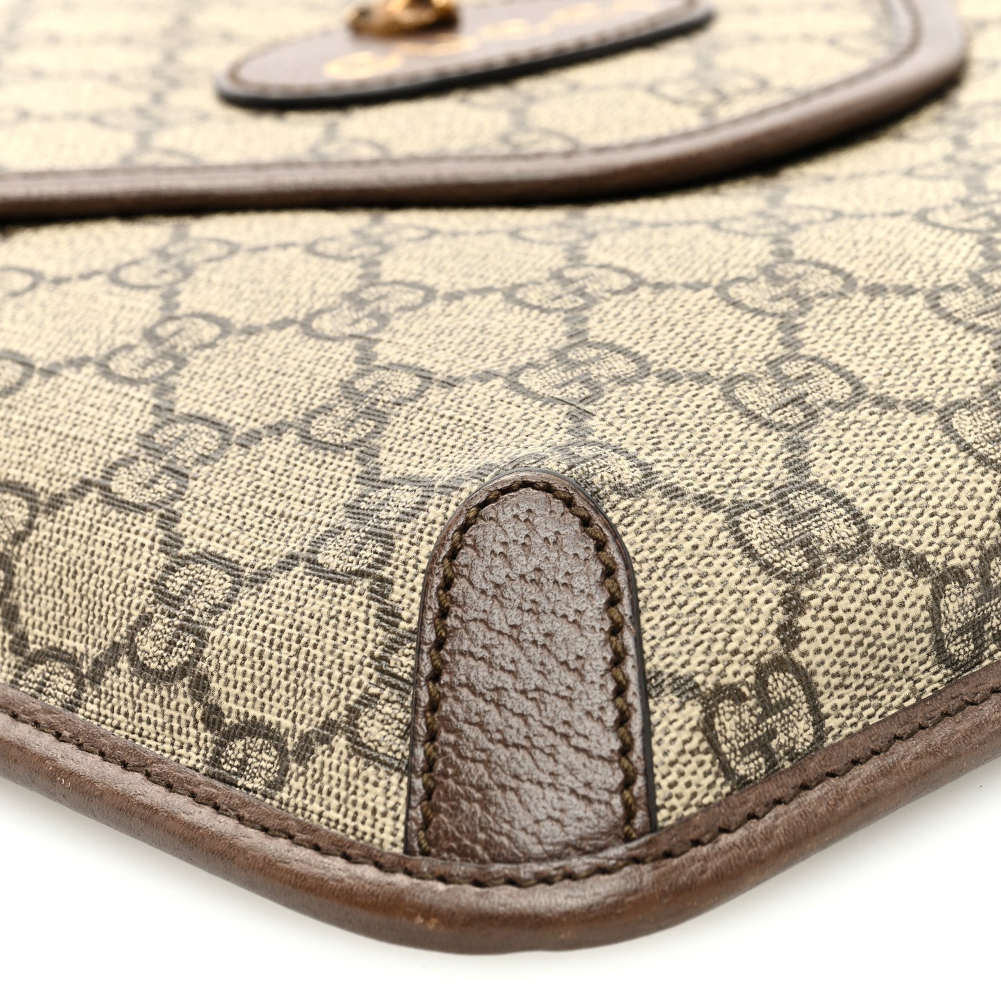 GG Supreme Monogram Web Medium Neo Vintage Flap Messenger Bag Beige New Acero