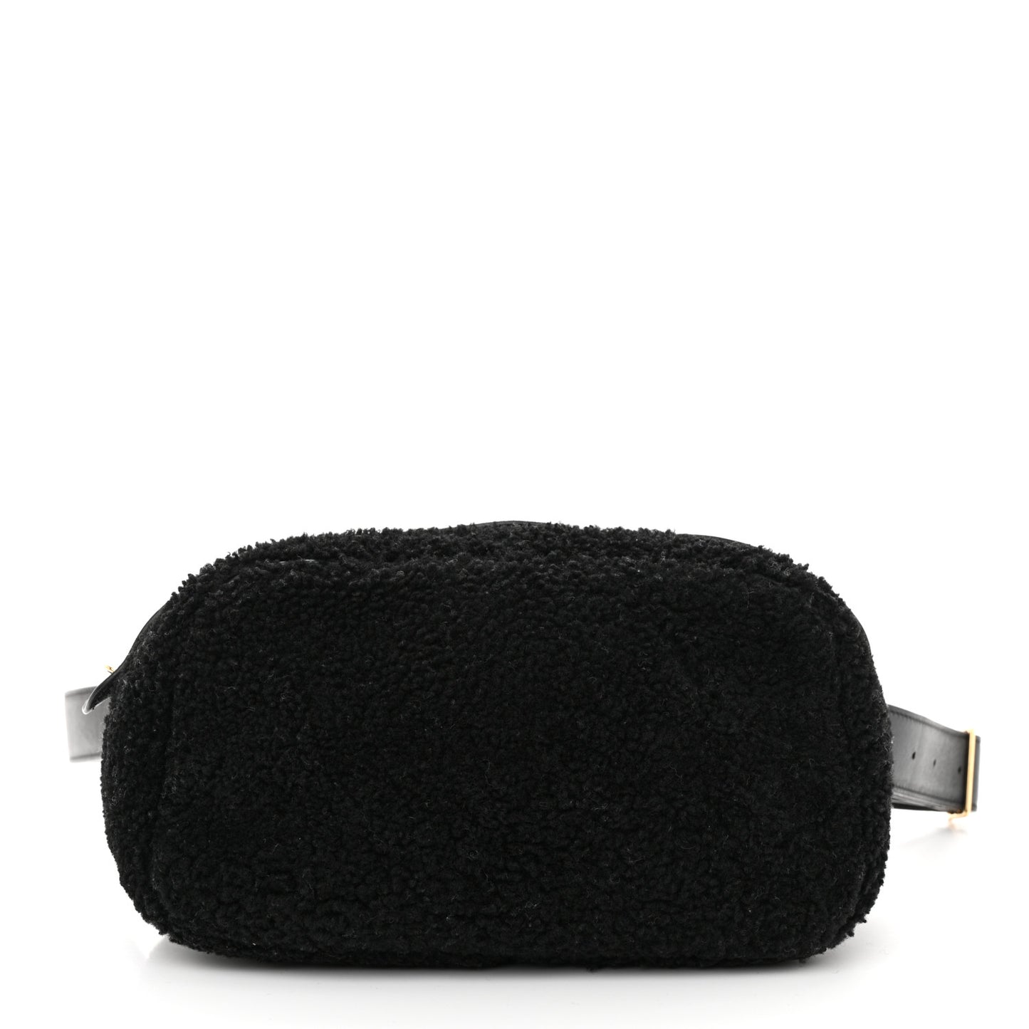 Shearling Calfskin Belt Bag Black