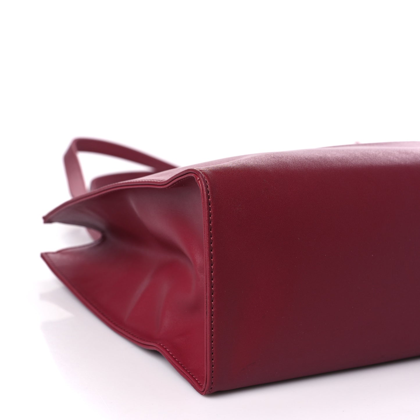 Vegan Leather Medium Shopping Bag Oxblood