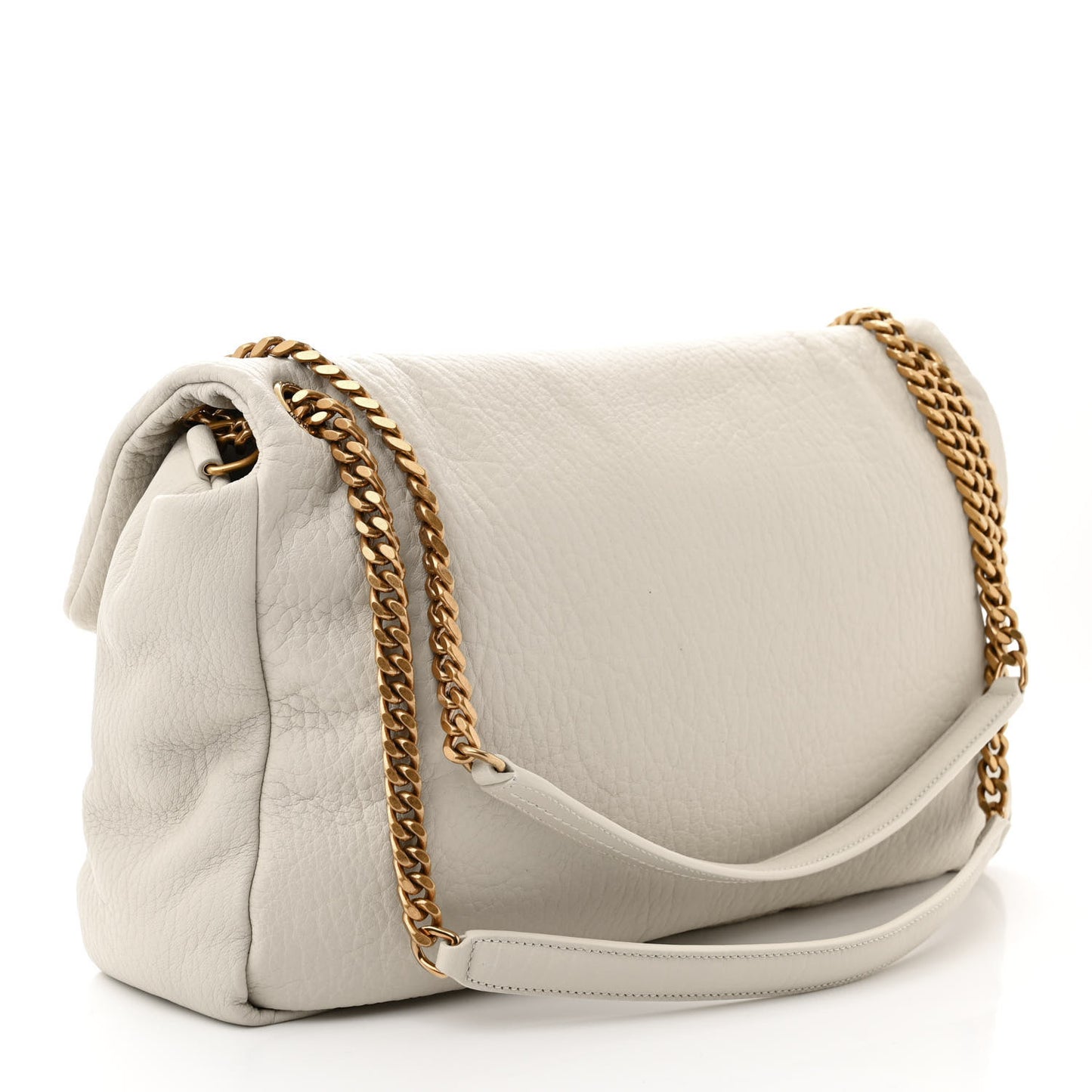Grained Lambskin Large Calypso Blanc Vintage