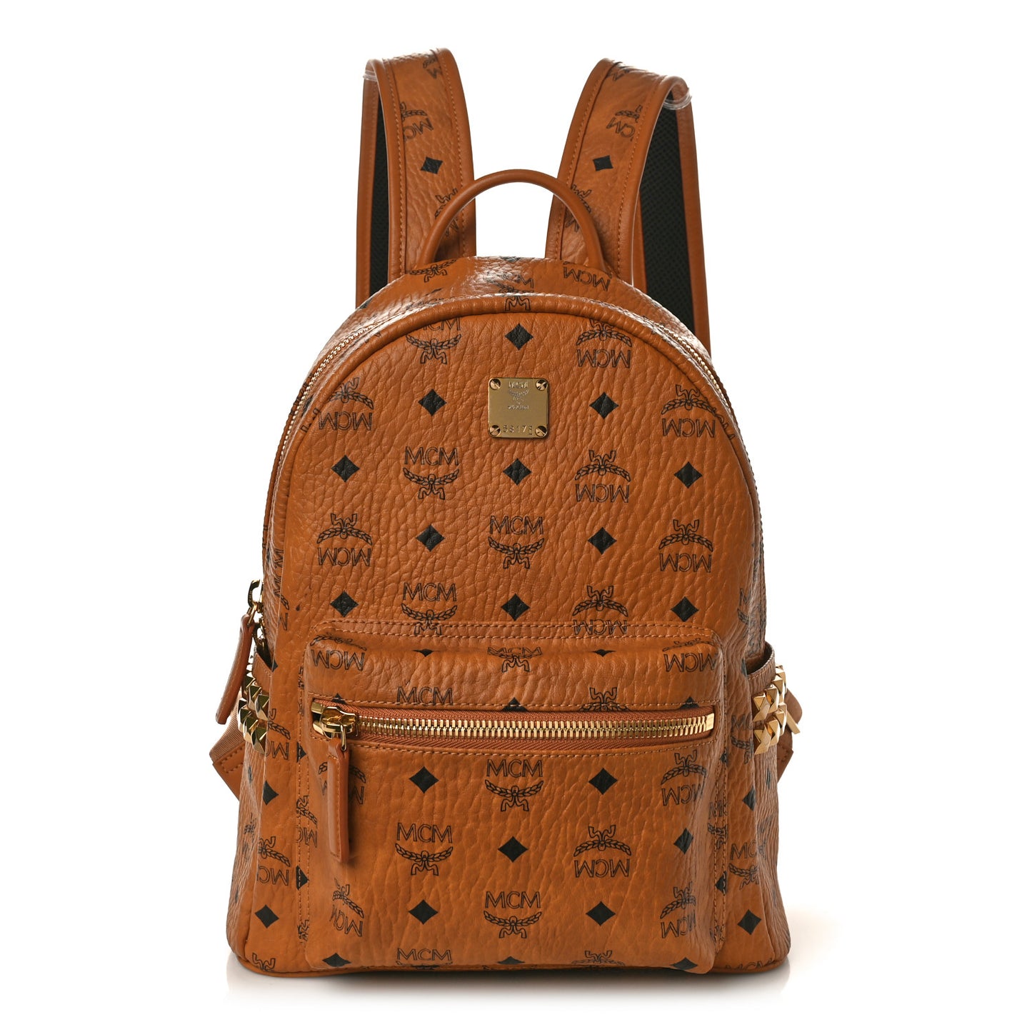Visetos Small Side Stud Stark Backpack Cognac