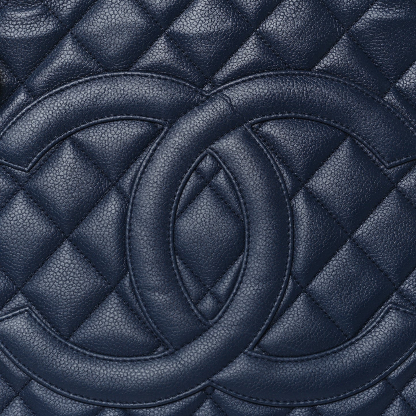 Caviar Quilted Medallion Tote Blue