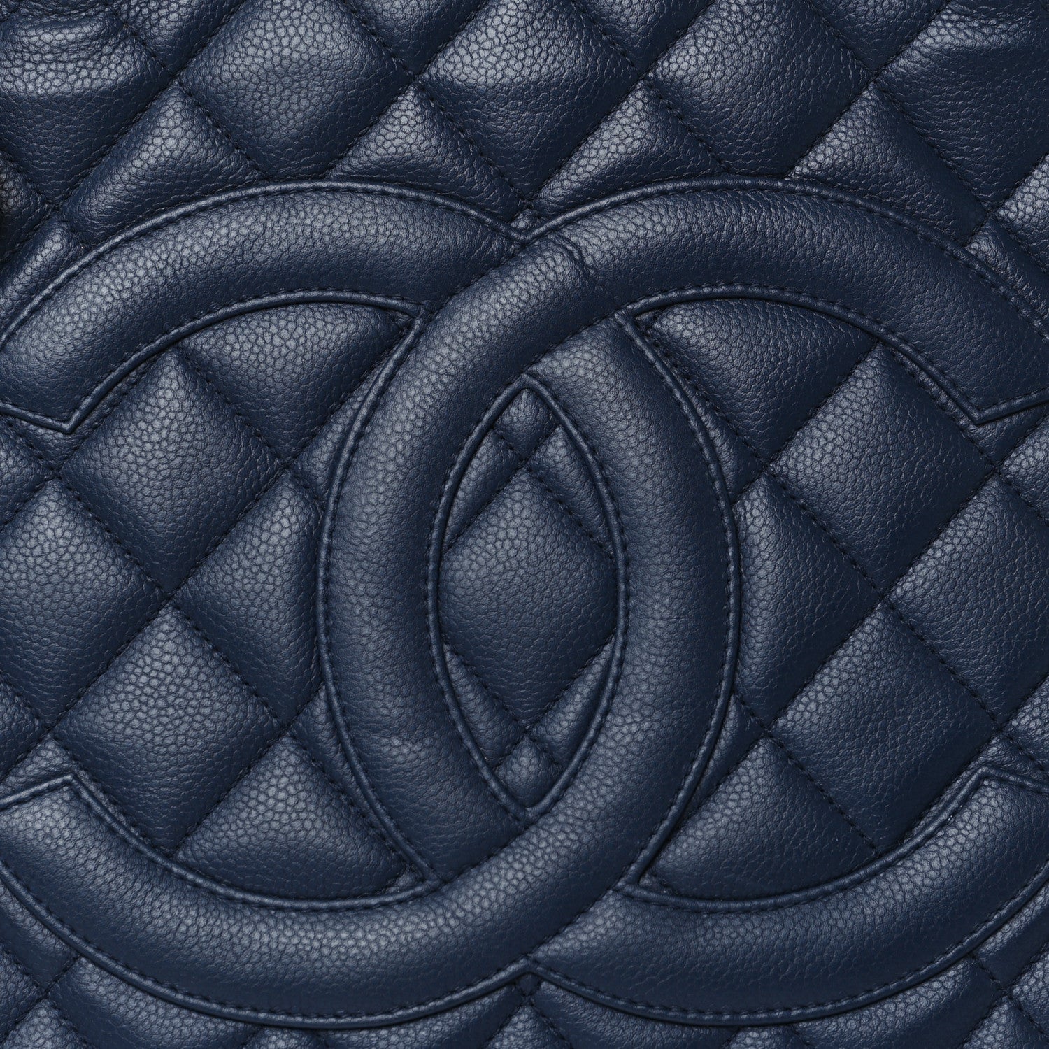 Chanel Caviar Quilted Medallion Tote Blue 9 of 13