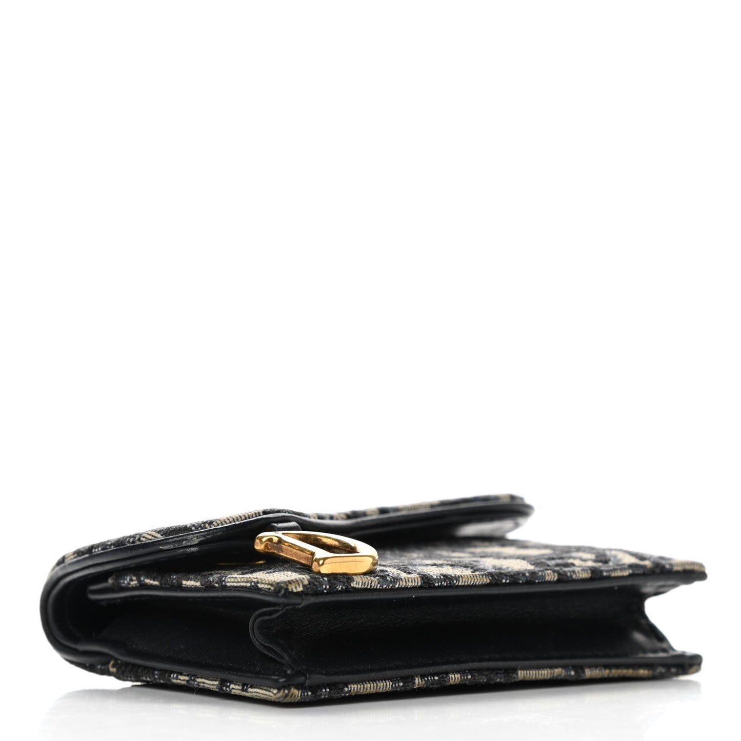 Oblique Saddle Card Holder Blue
