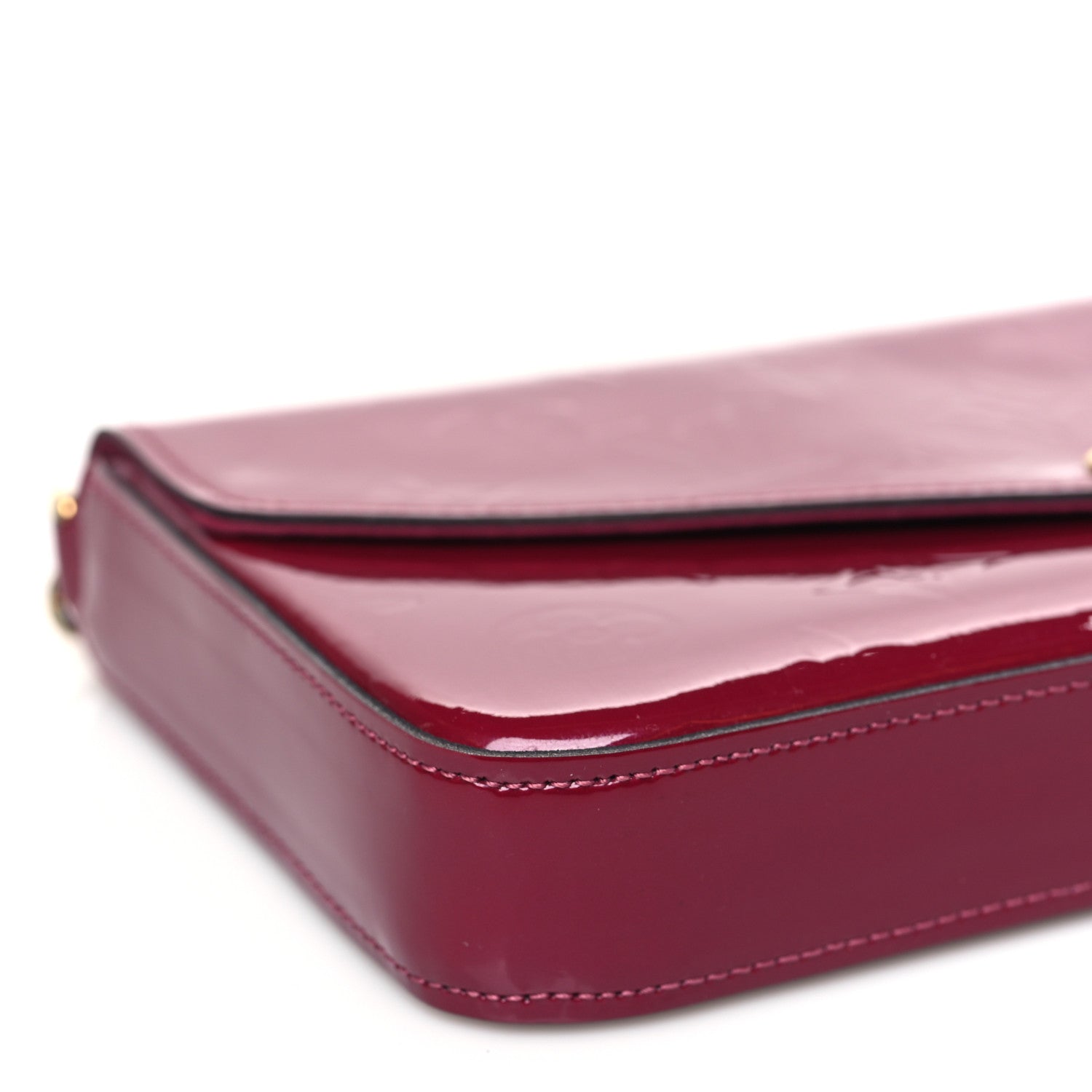Louis Vuitton Vernis Felicie Chain Wallet Magenta 8 of 10