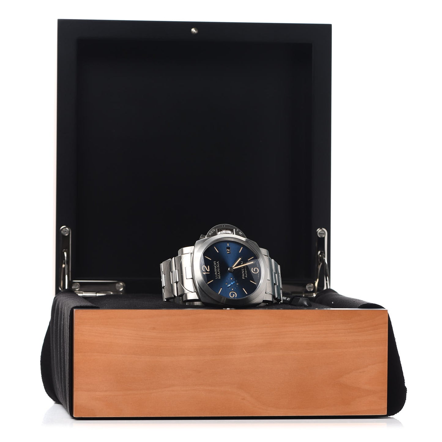 Stainless Steel 44mm Luminor Marina 3 Day Automatic Watch Blue PAM01058