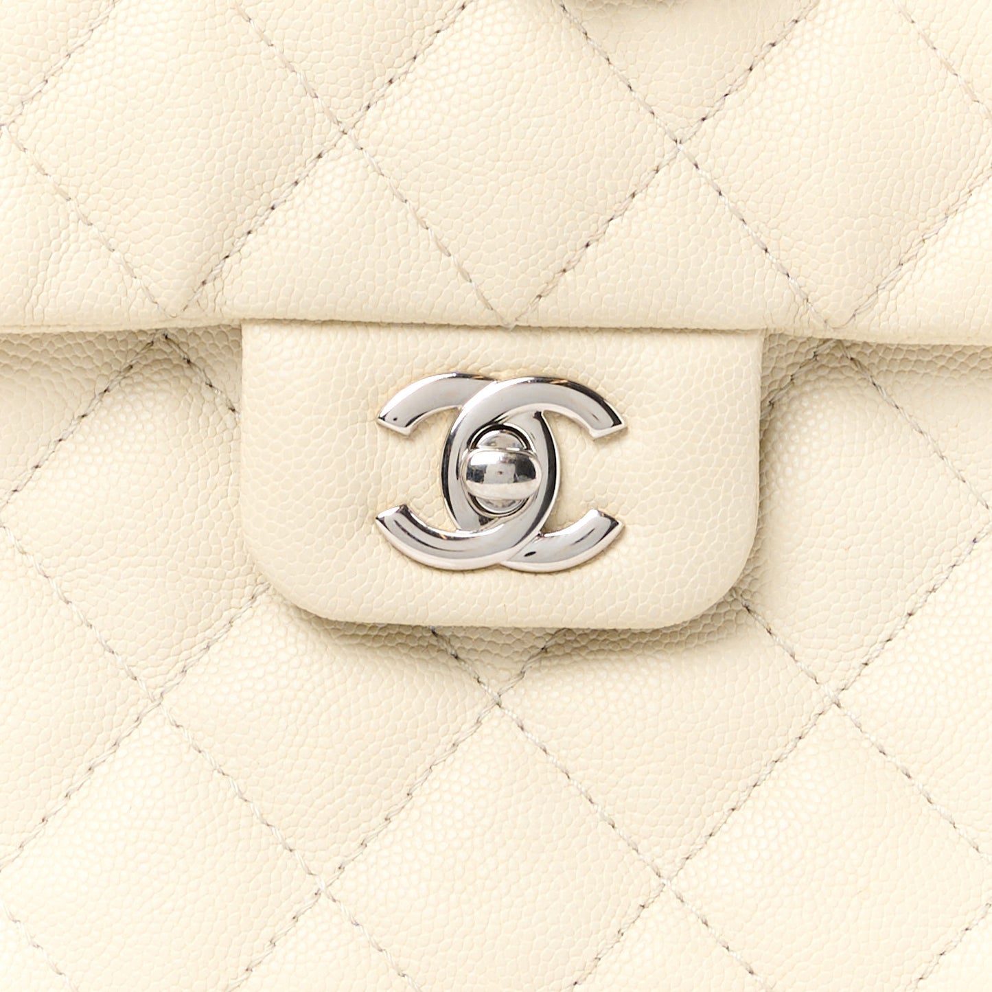 Caviar Quilted Medium Urban Companion Flap Ivory