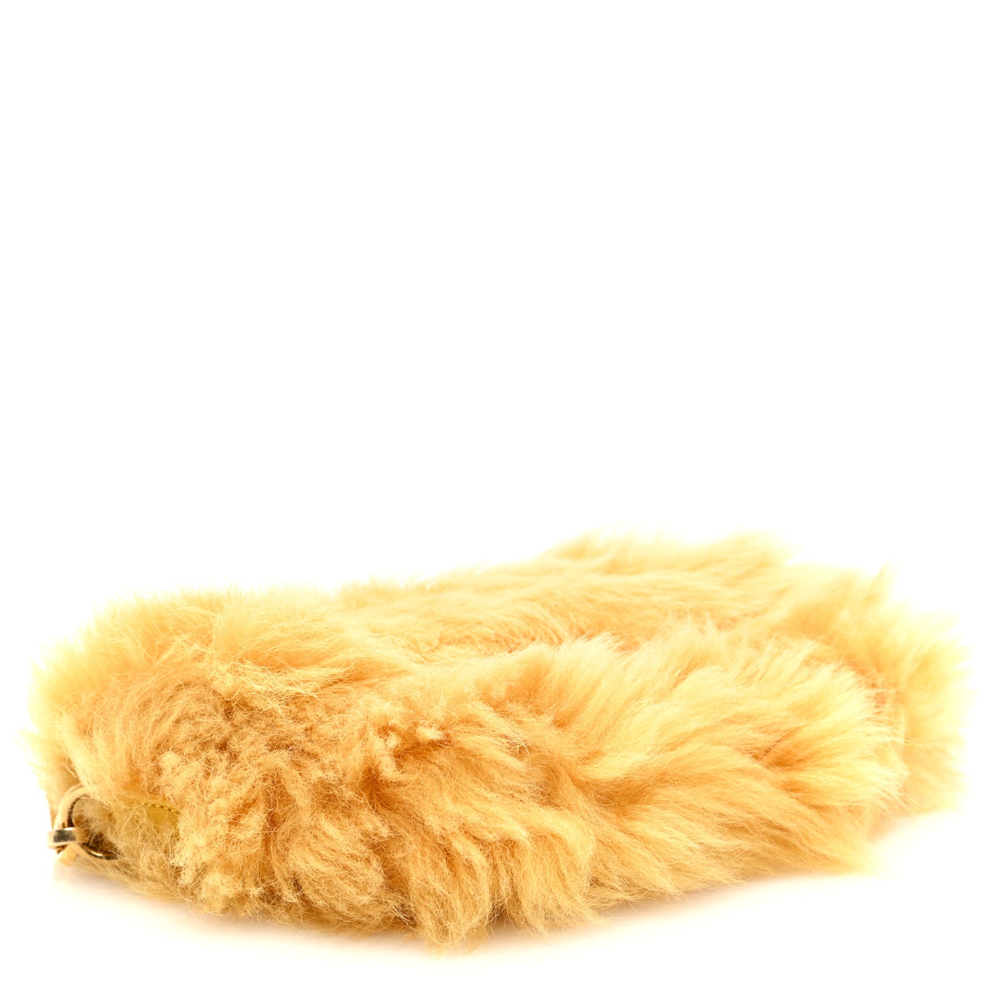 Shearling Shiny Nappa Mini Baguette Yellow