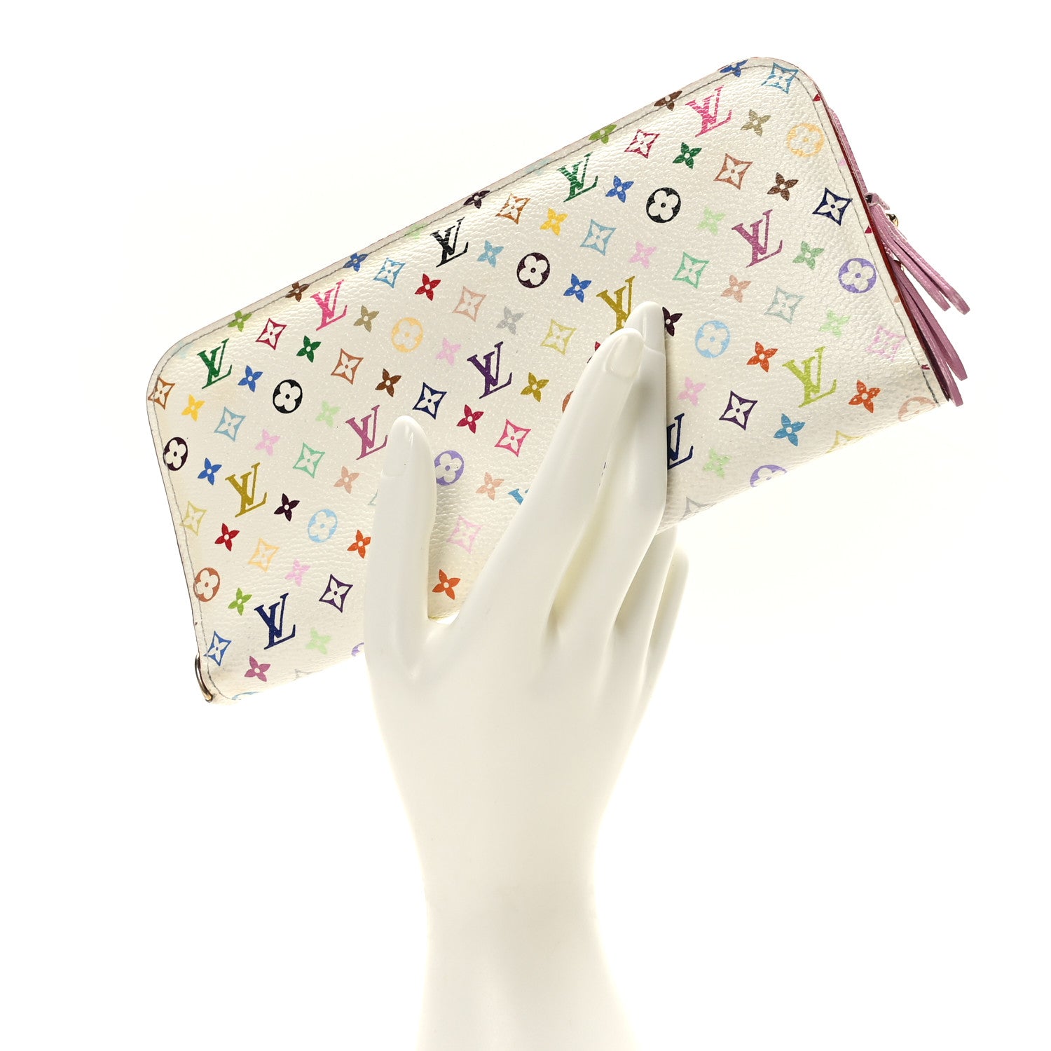 Louis Vuitton Monogram Multicolor Insolite Wallet White Litchi 2 of 7