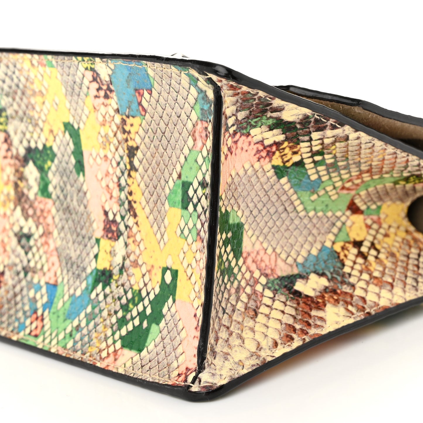 Elaphe Snakeskin Madeline Crossbody Satchel Rainbow