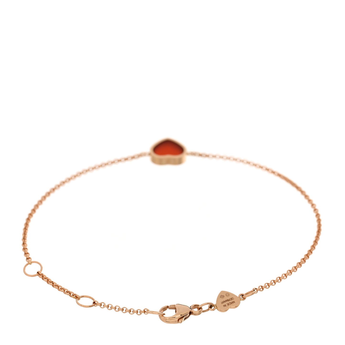 18K Rose Gold Carnelian My Happy Hearts Bracelet