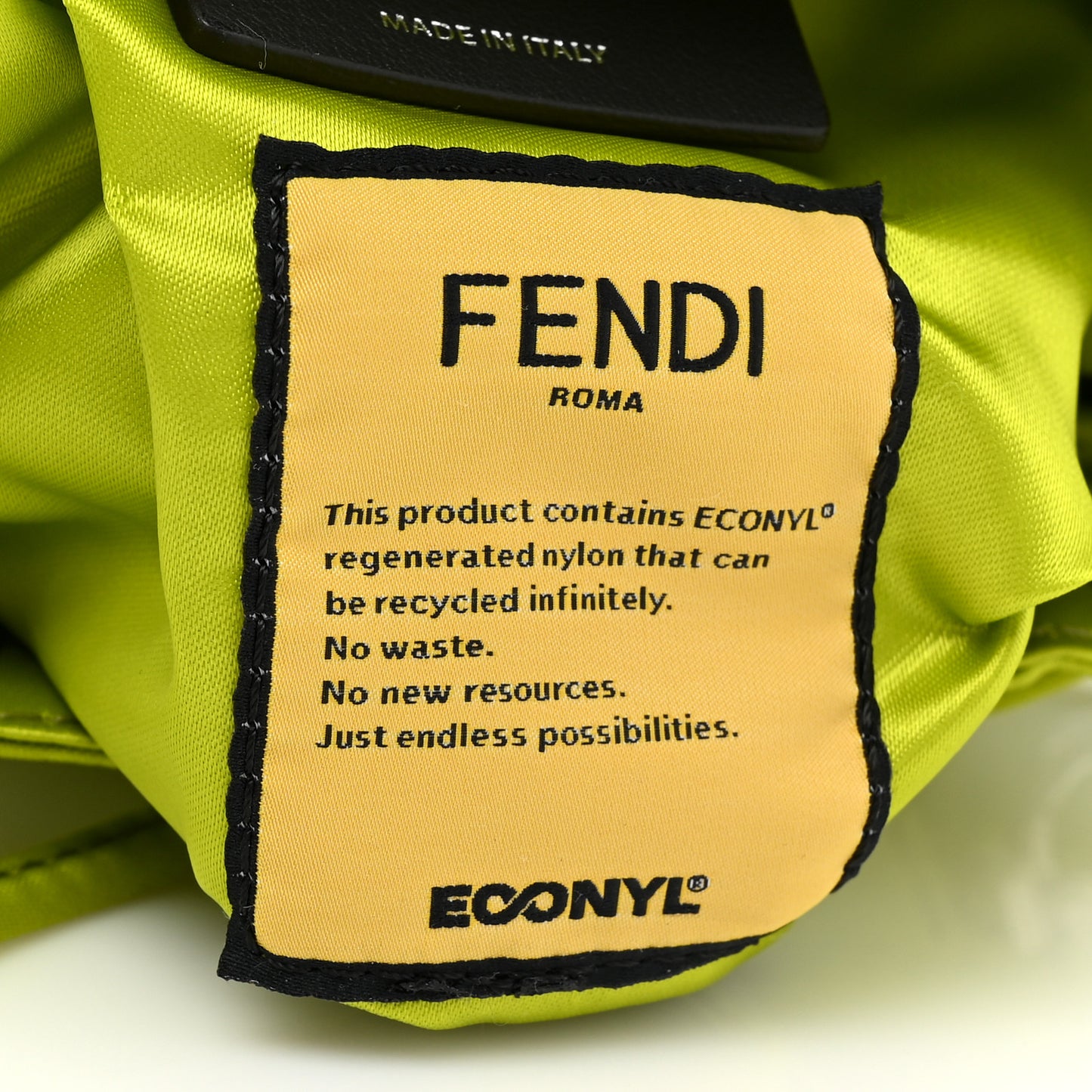 Nylon Ninfa Vitello King Cuoio Mini Mon Tresor Bucket Bag Wasabi