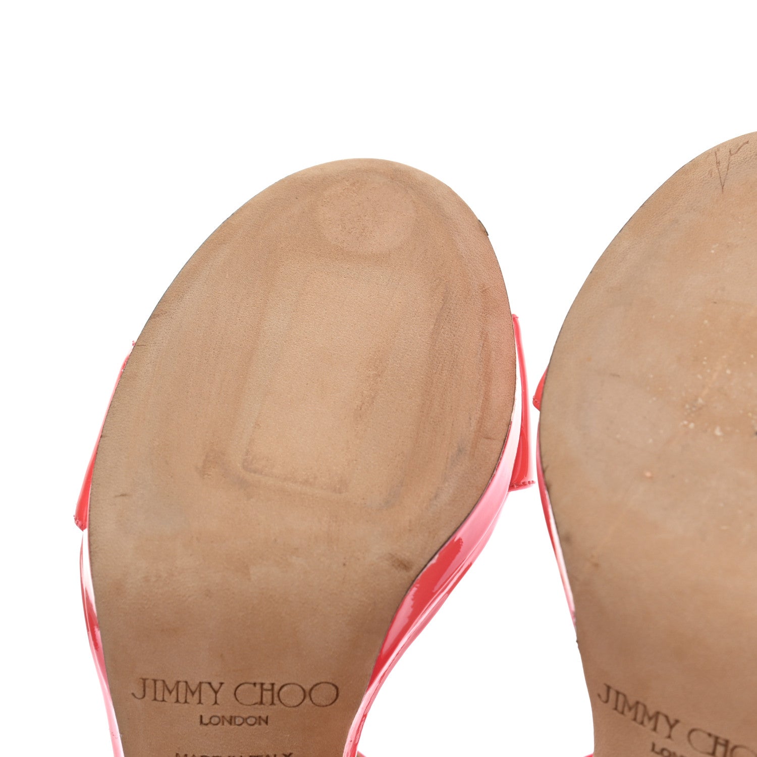 Jimmy Choo Patent Alana Double Band Sandals 35.5 Geranium 9 of 11