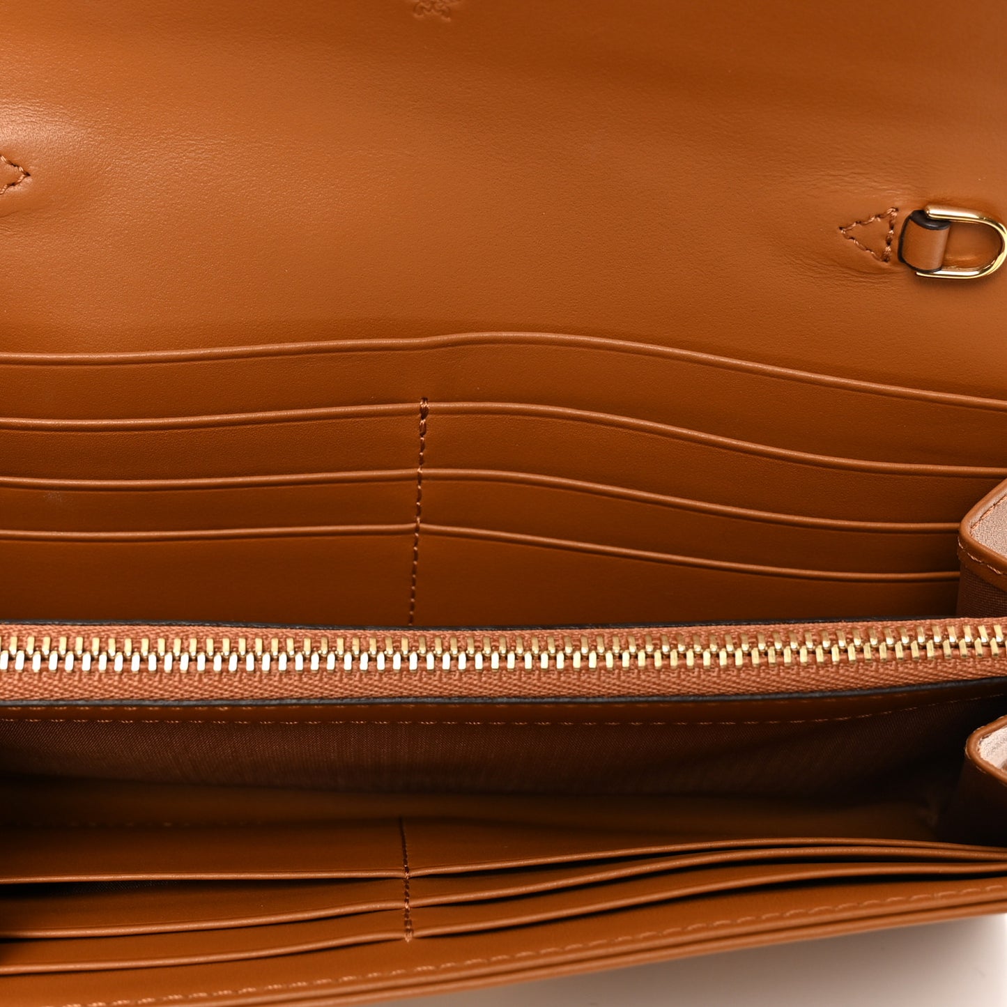 Visetos Large Patricia Wallet On Chain Cognac