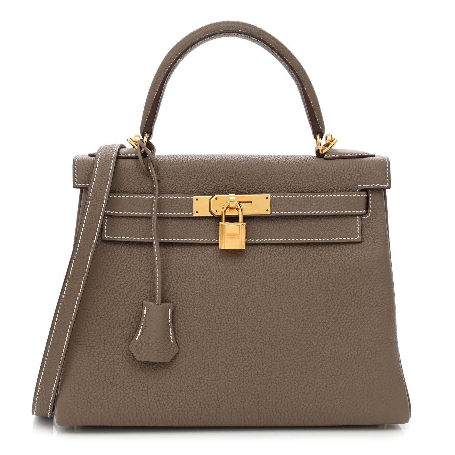Hermes Togo Kelly Retourne 28 Etoupe 1 of 12