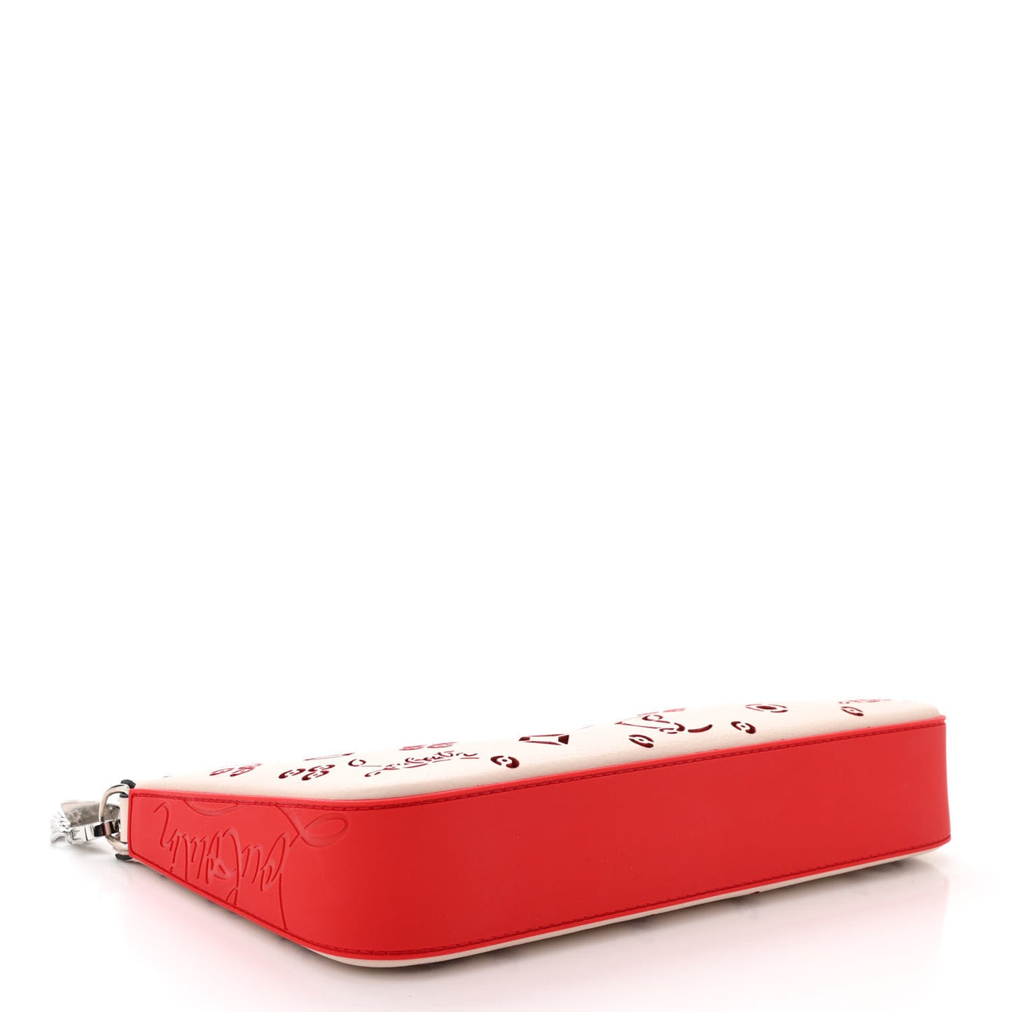 Calfskin Loubila Loubinthesky Chain Clutch Leche
