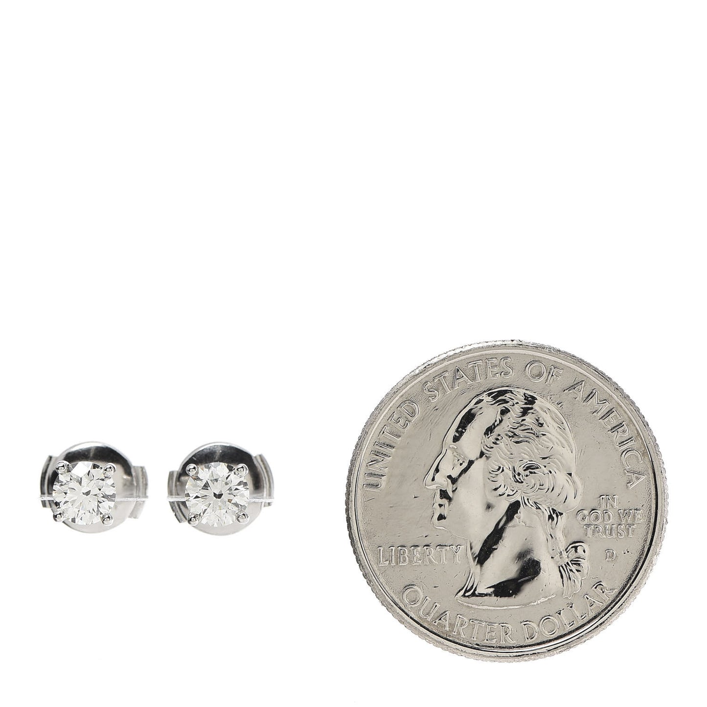 Platinum Diamond .84ctw Solitaire Earrings
