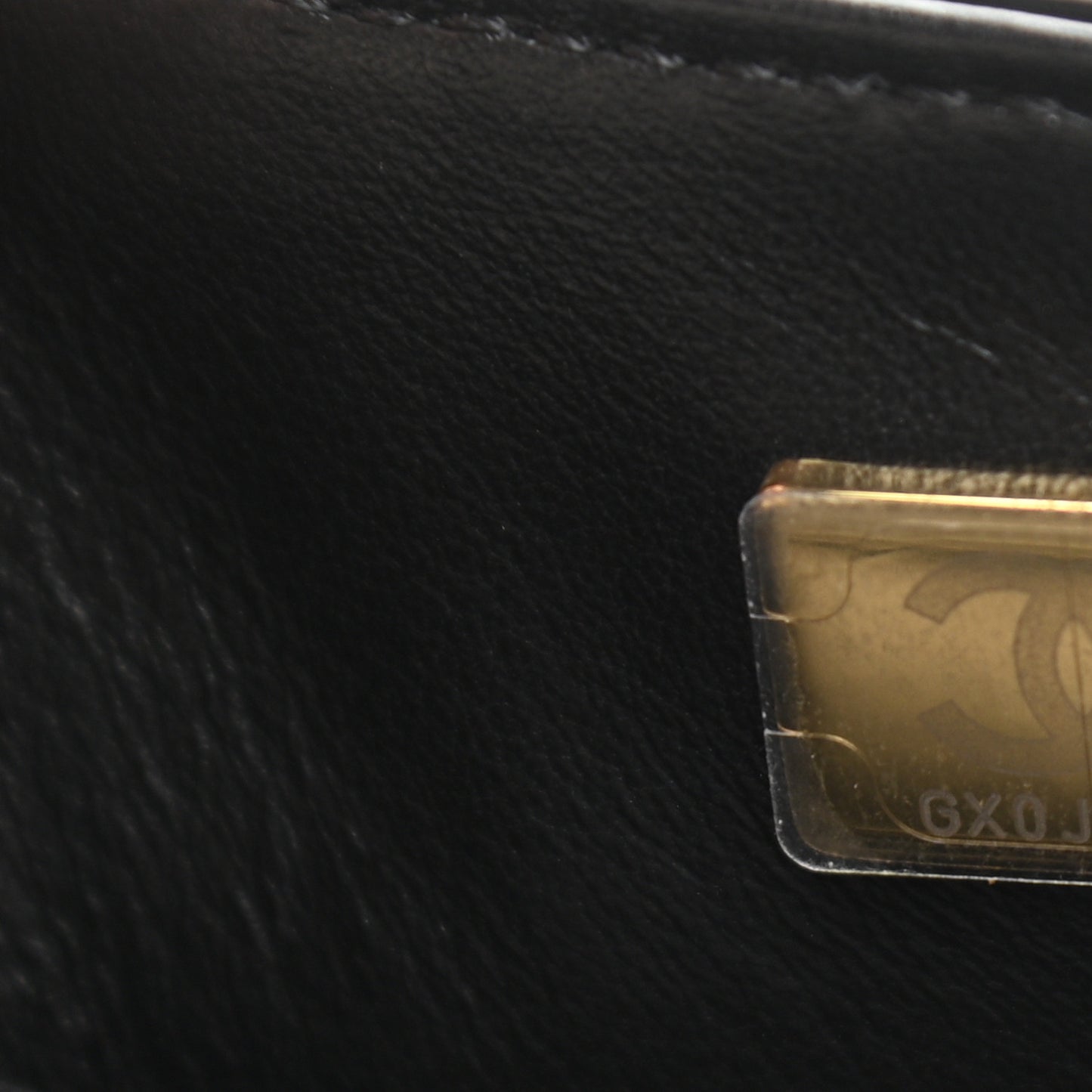 Patent Calfskin Quilted Mini Square Flap Black