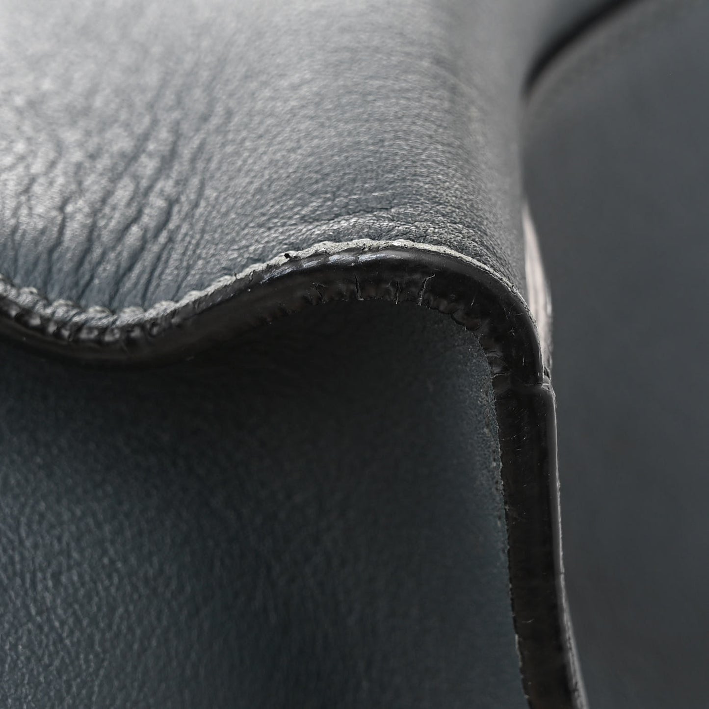 Supple Grained Calfskin Medium Big Bag Slate