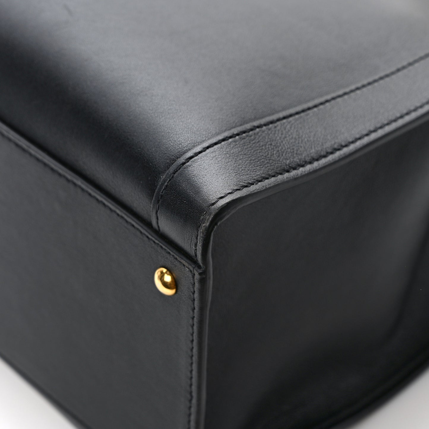 Calfskin Medium Diana Tote Bag Black Yellow Fluo