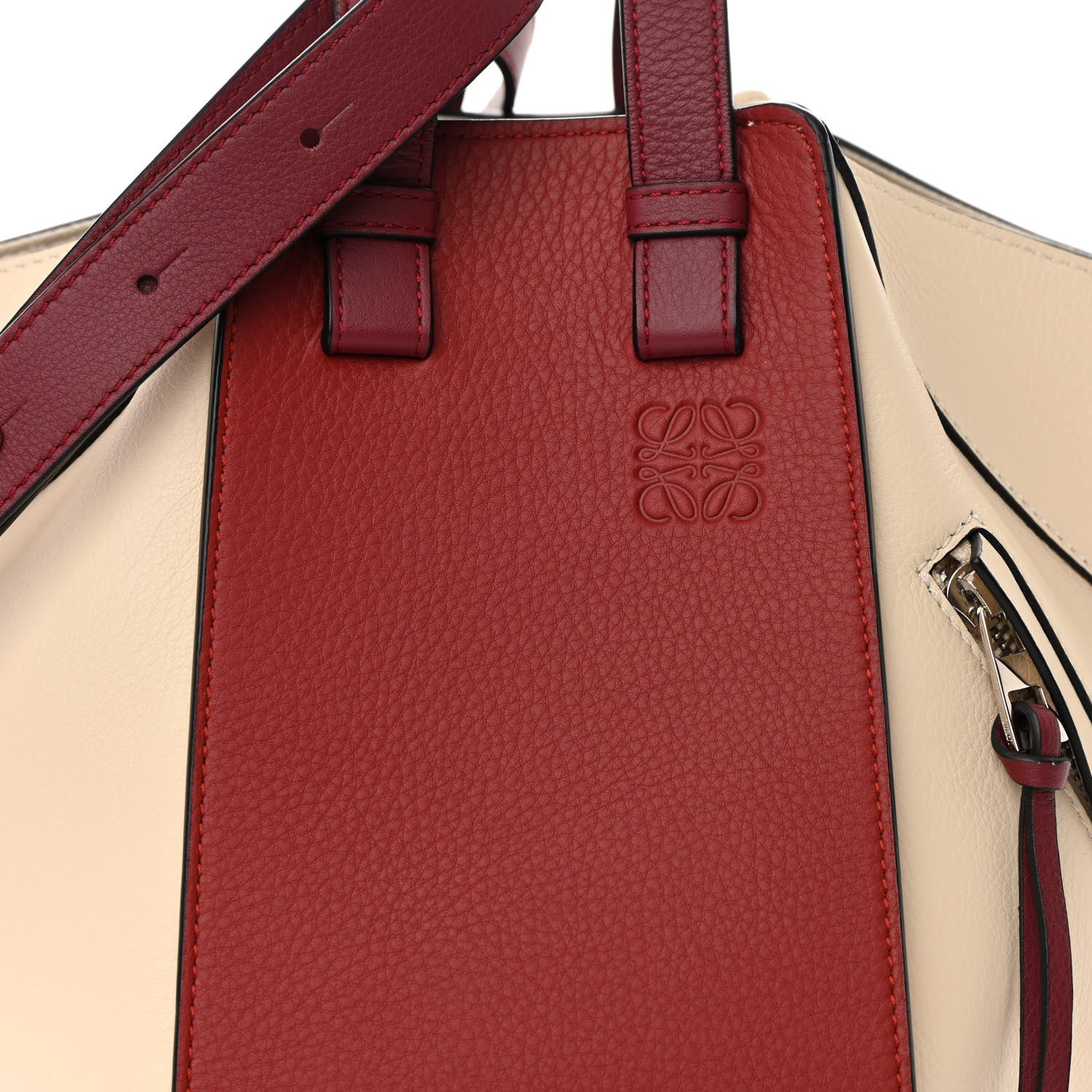 Loewe Calfskin Small Hammock Shoulder Bag Garnet Ivory 8 of 14