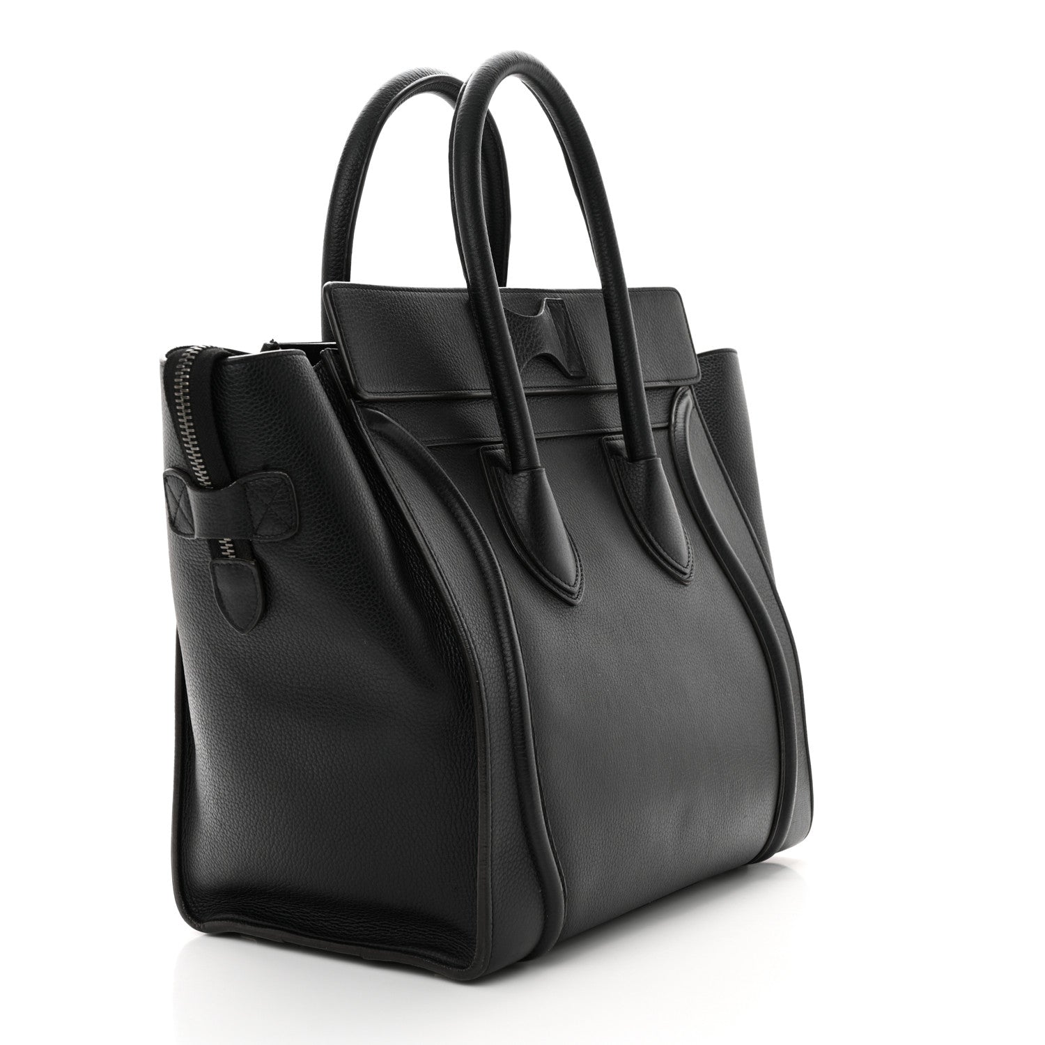 Celine Drummed Calfskin Mini Luggage Black 3 of 15