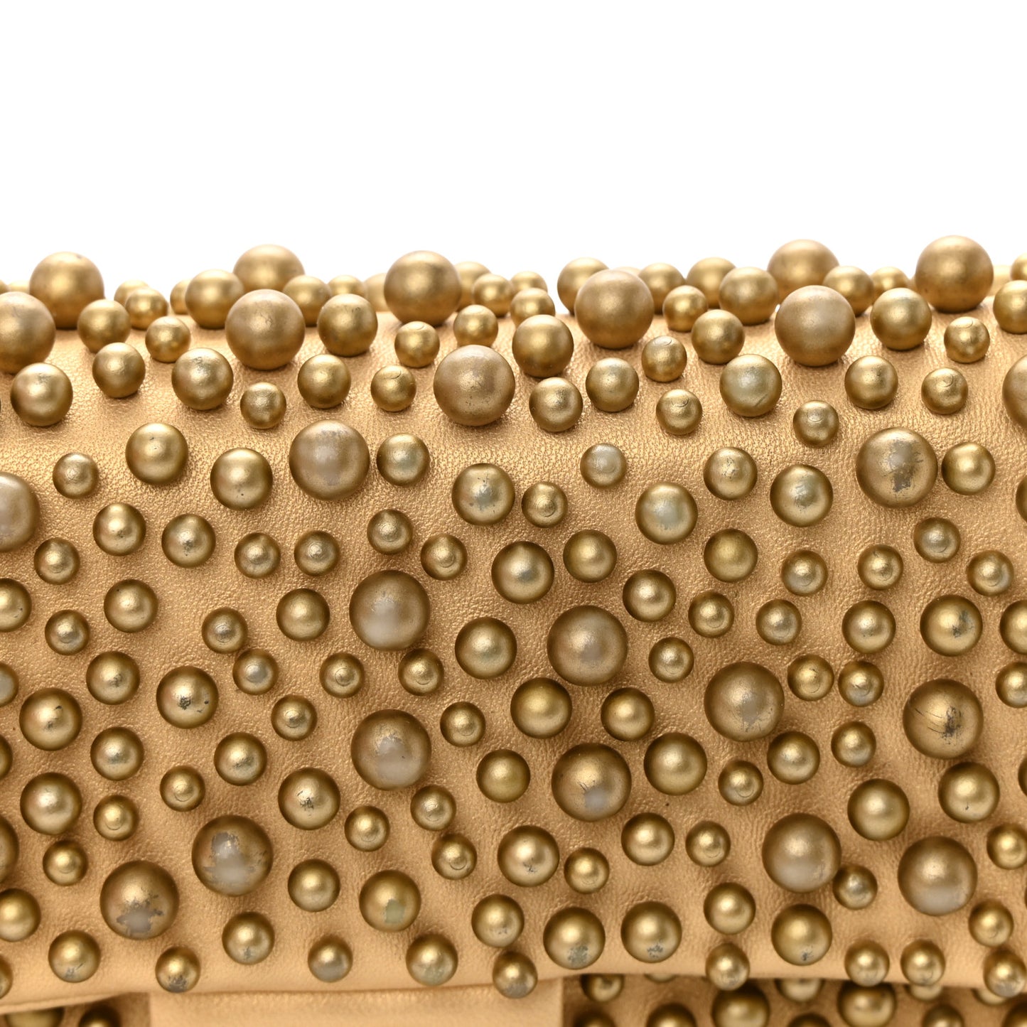 Lambskin Pearls Flap Gold