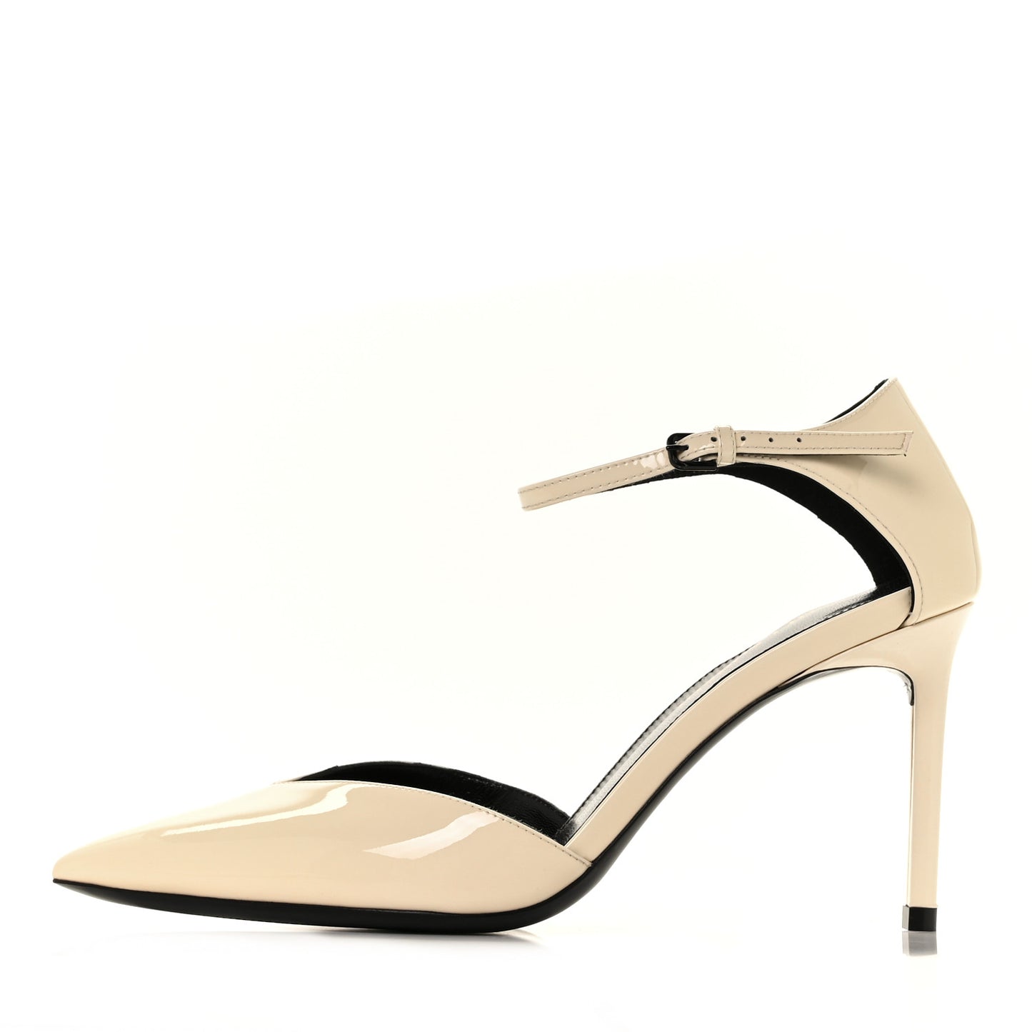 Patent Anja 85 Ankle Strap Pointed Pumps 36 Coquille