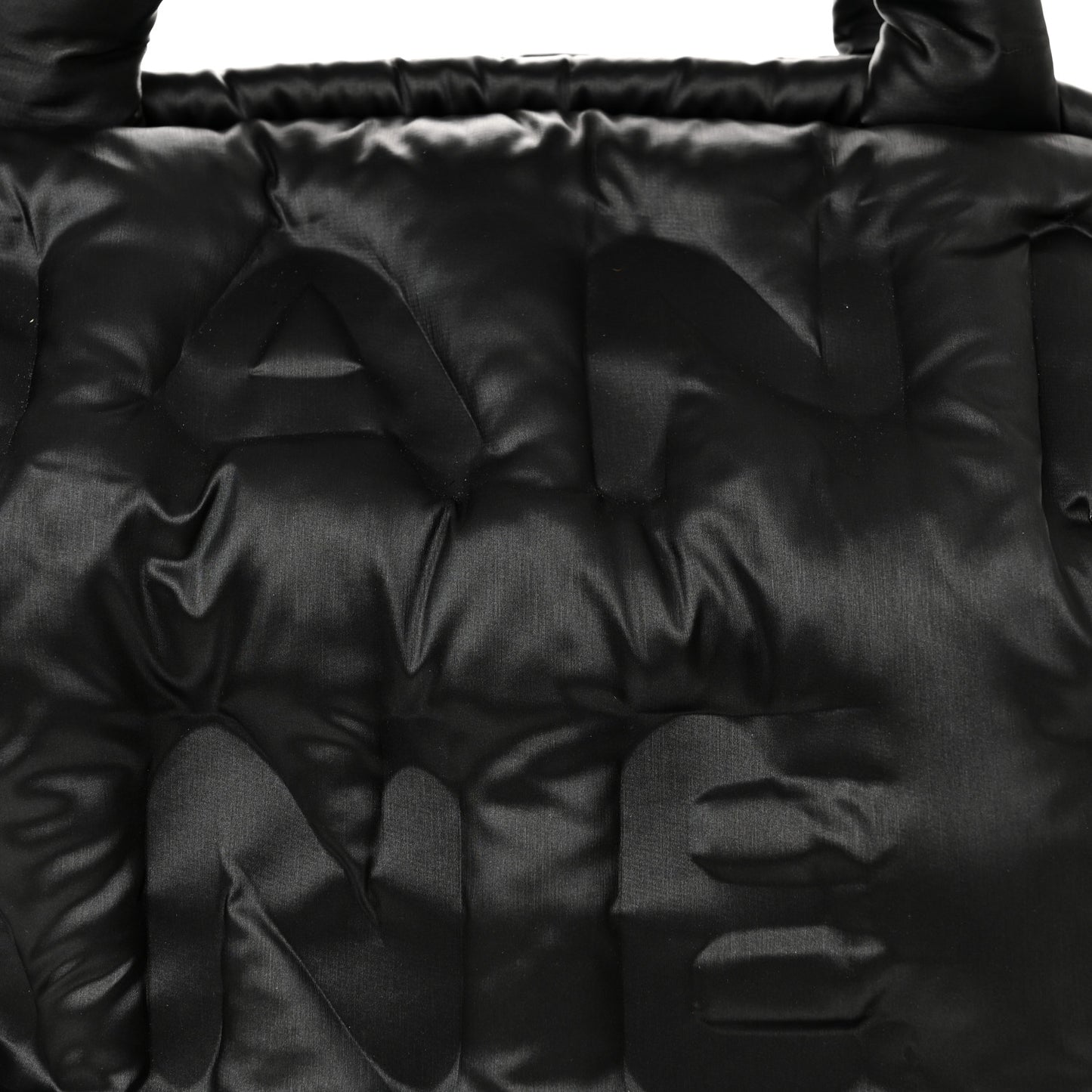 Nylon Embossed Doudoune Bowling Bag Black