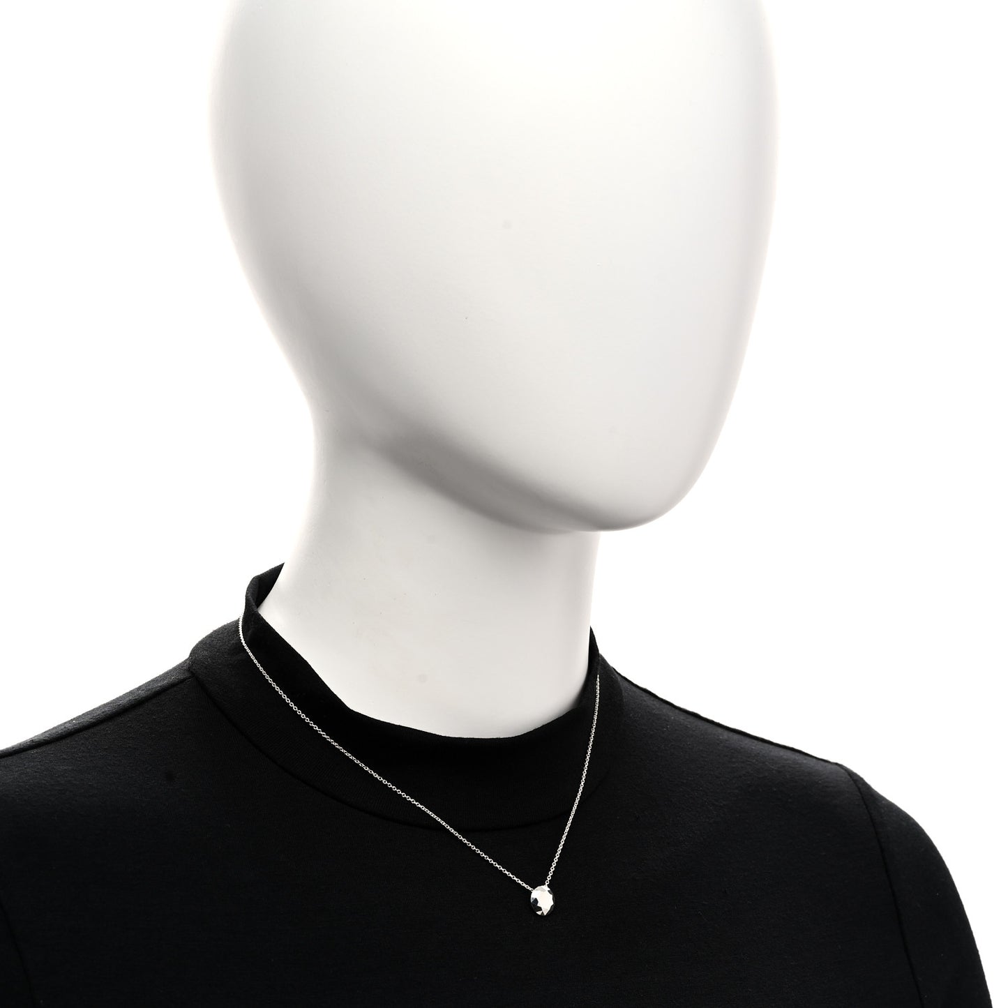 Sterling Silver Elsa Peretti Two Carat Faceted Pendant Necklace