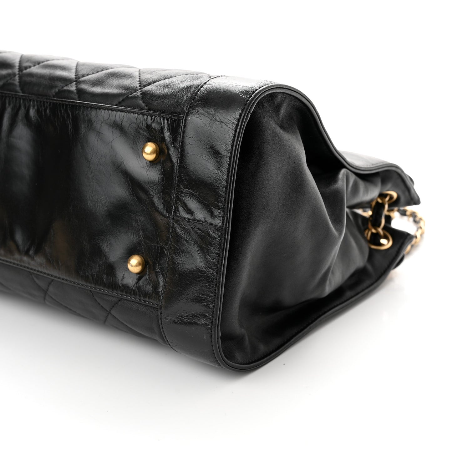 Calfskin Quilted Small In The Mix Shopping Tote Black