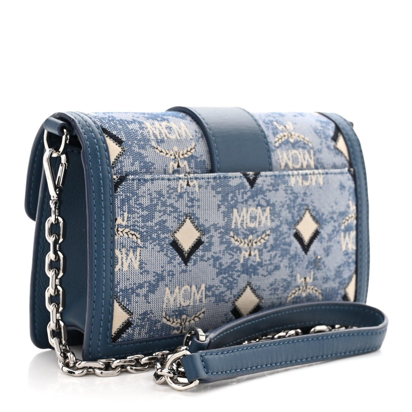 Vintage Jacquard Monogram Mini Tracy Crossbody Blue
