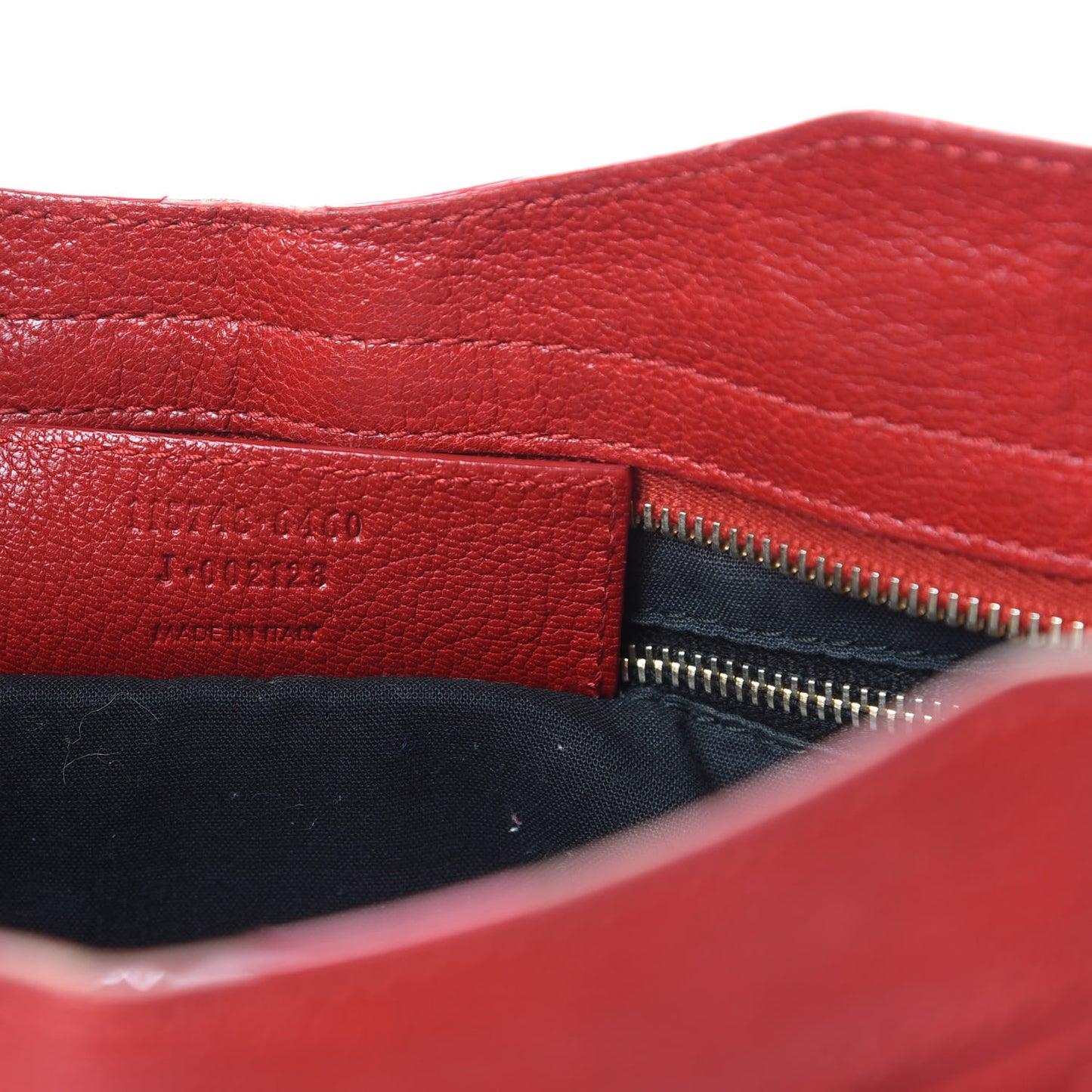 Sugar Goatskin Classic Gold Hardware City Rouge Rouge Coquelicot